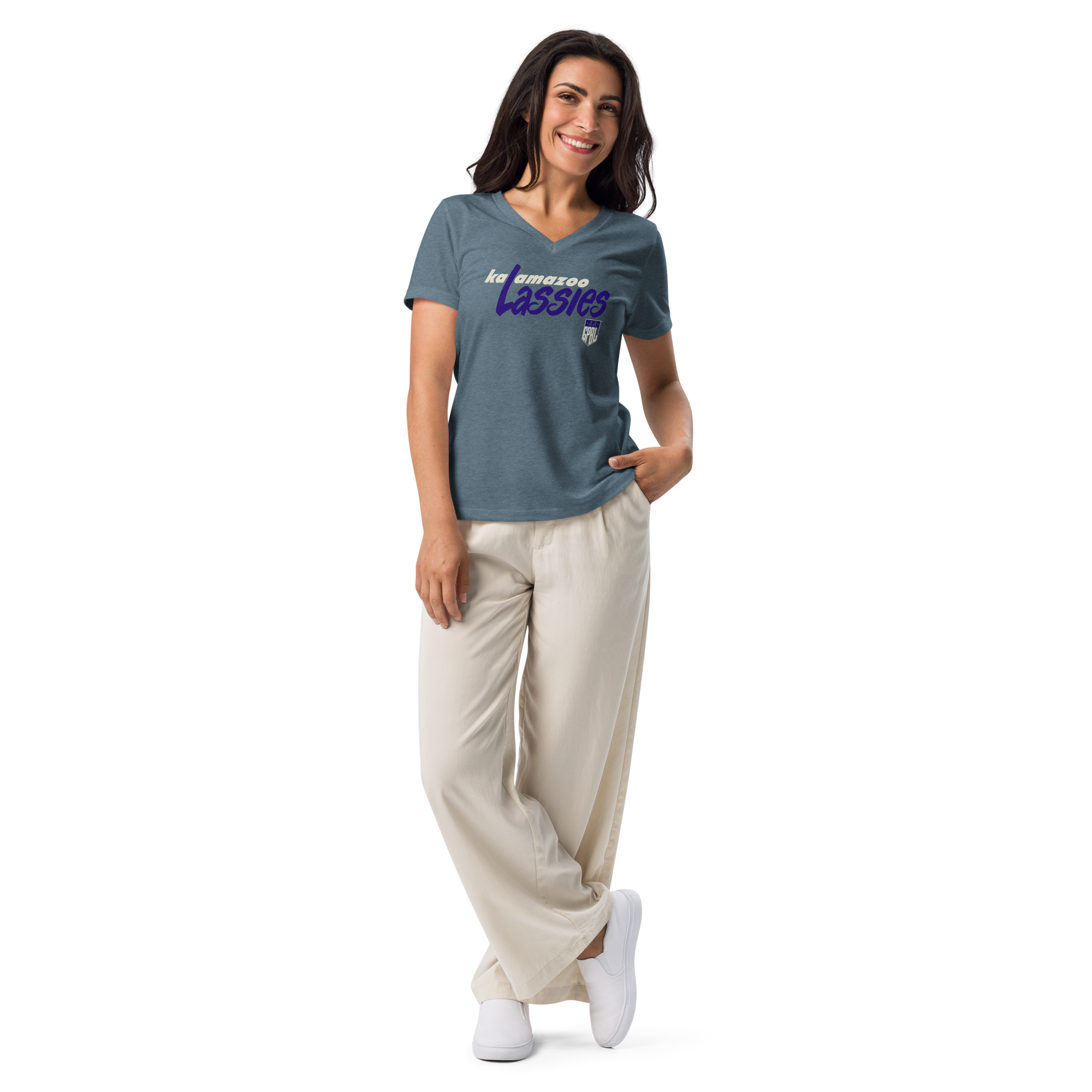Kalamazoo Lassies - Classic Color - Women’s Relaxed V-Neck