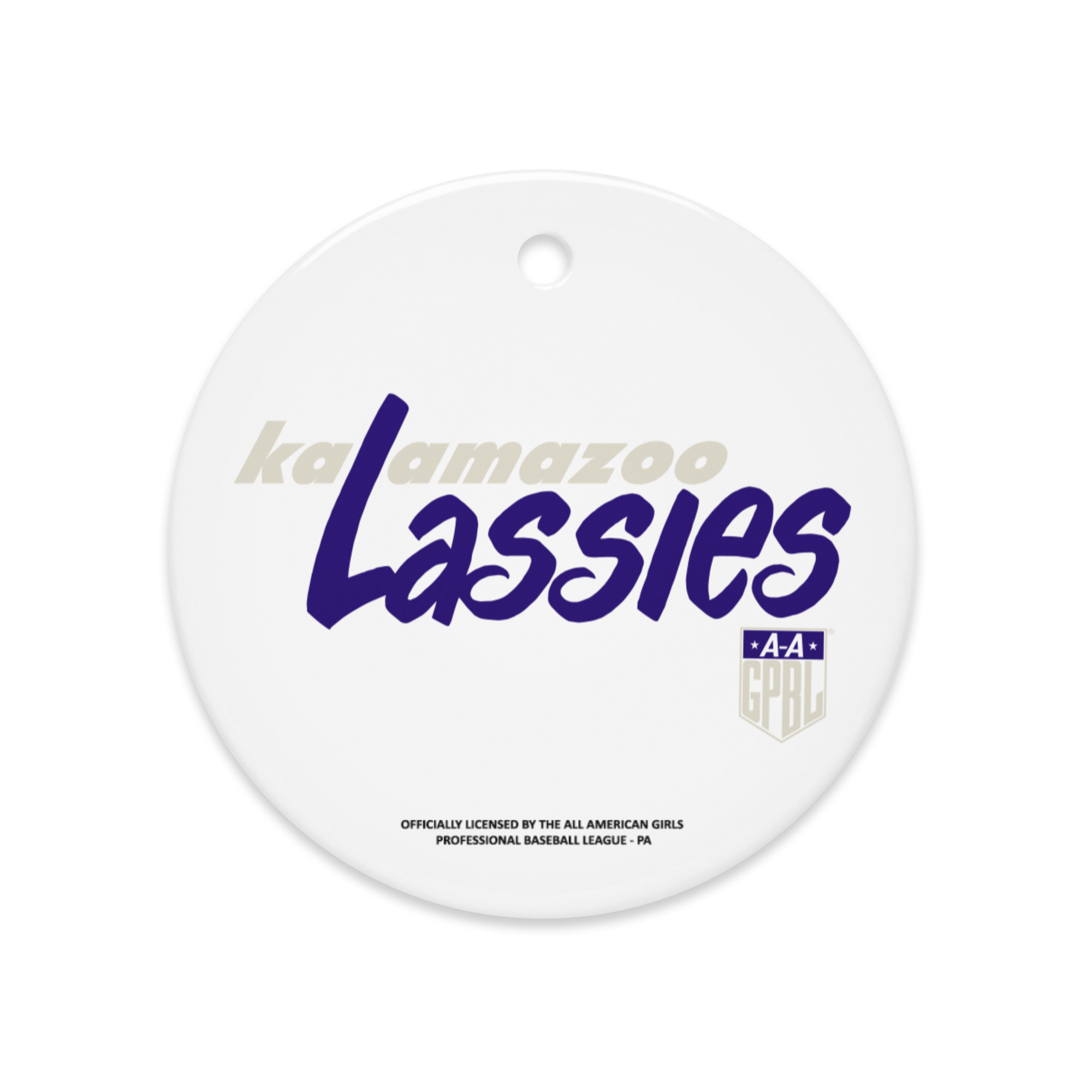 Kalamazoo Lassies - Classic Color - Ceramic 2-Sided Ornament