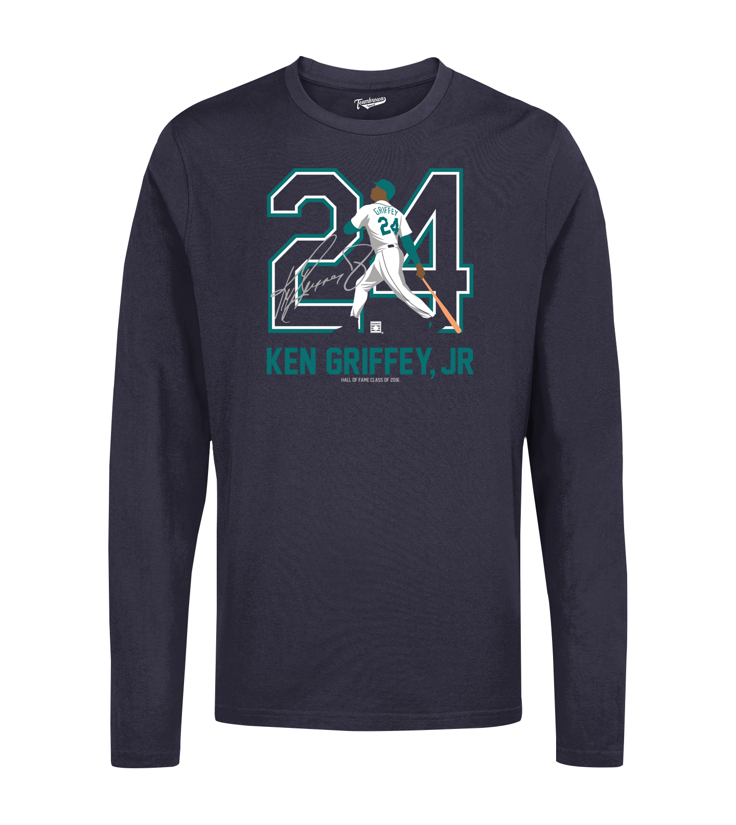 Baseball Hall of Fame Members - Ken Griffey Jr. - Silhouette - Unisex Long Sleeve Shirt