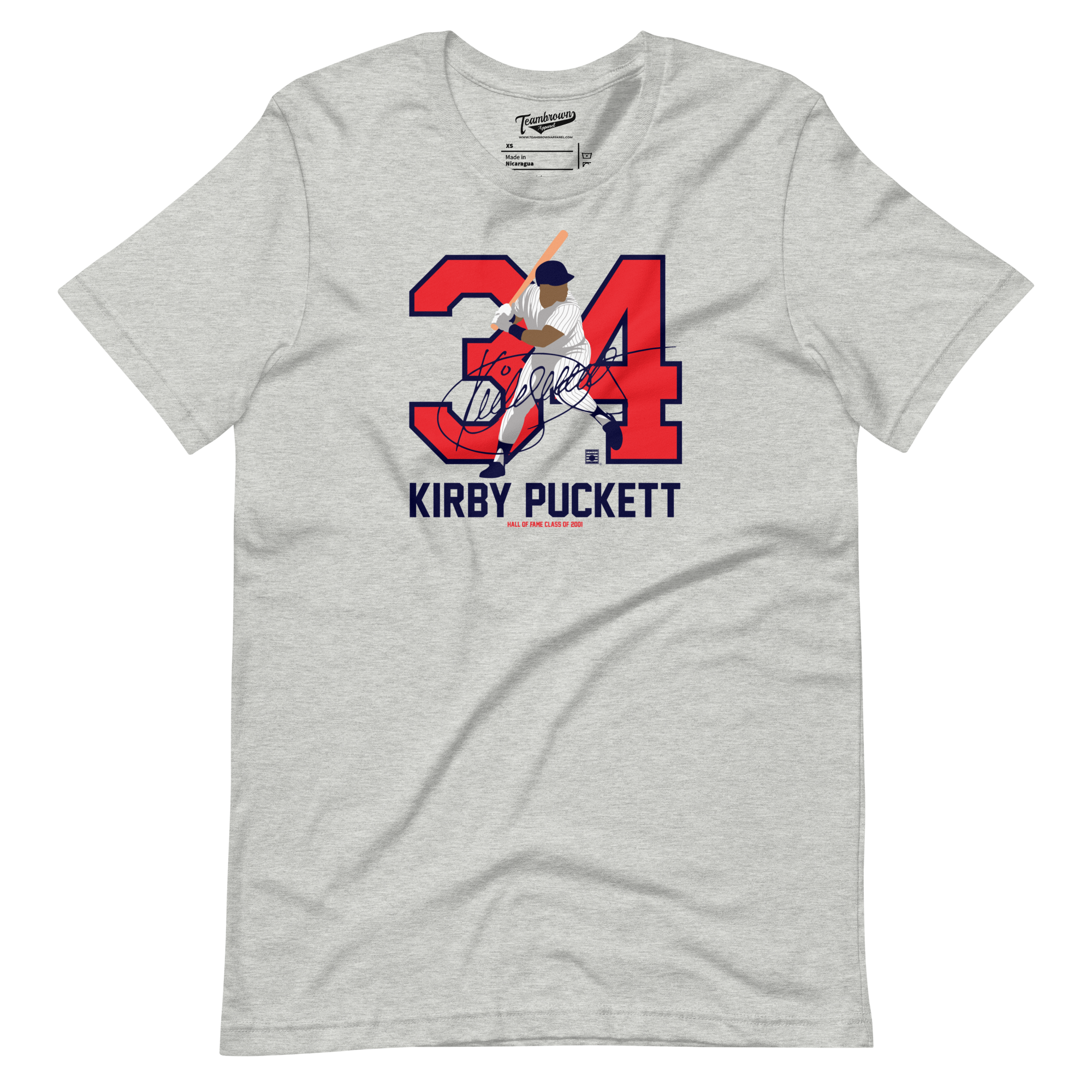 Baseball Hall of Fame Members - Kirby Puckett - Silhouette - Unisex T-Shirt