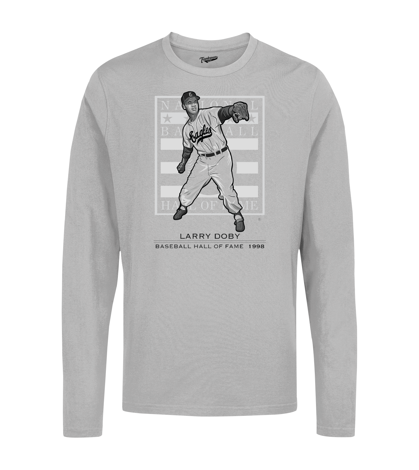 Larry Doby BBHOFM Long Sleeve Sport Grey