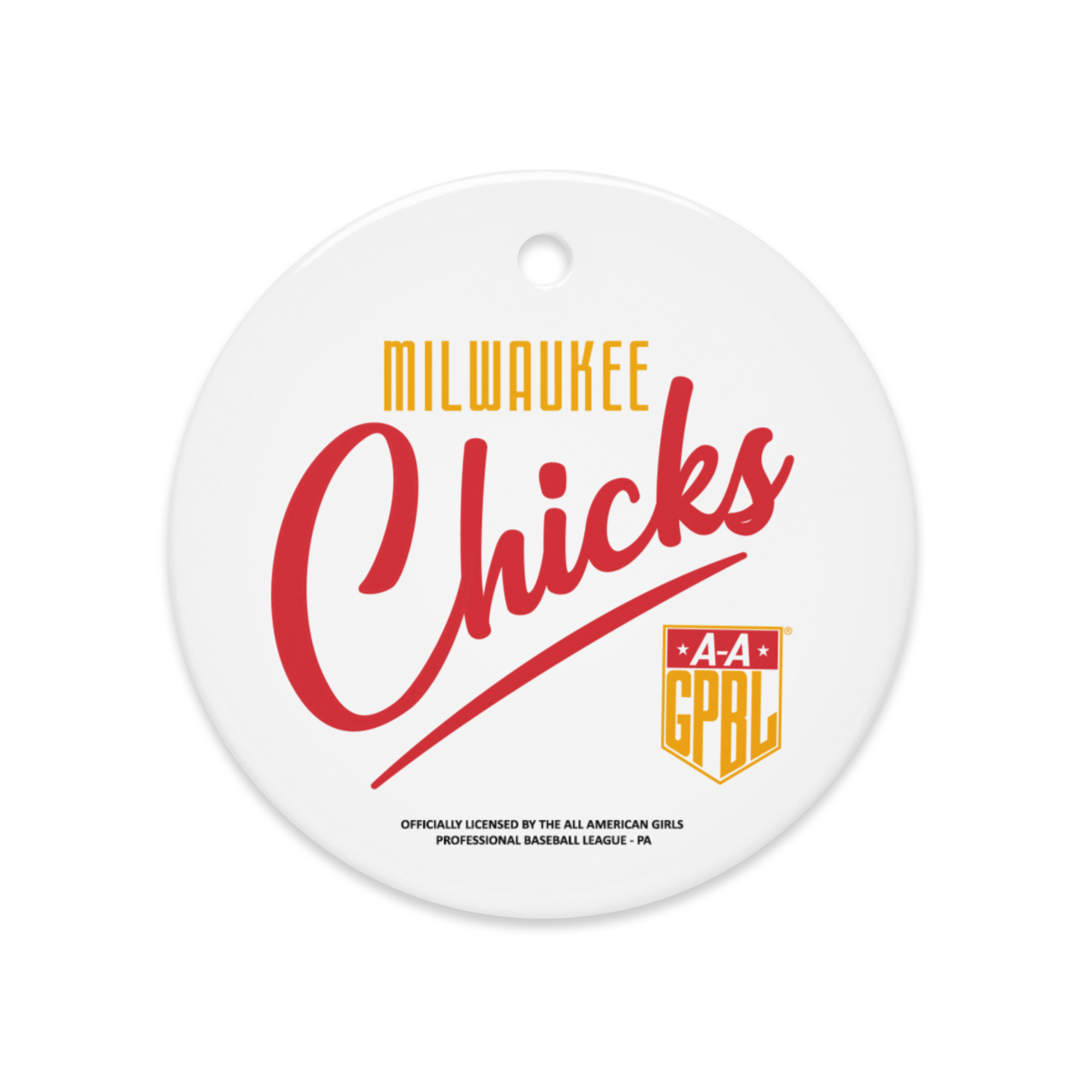 Milwaukee Chicks and Schnitts - Classic Color - Ceramic 2-Sided Ornament