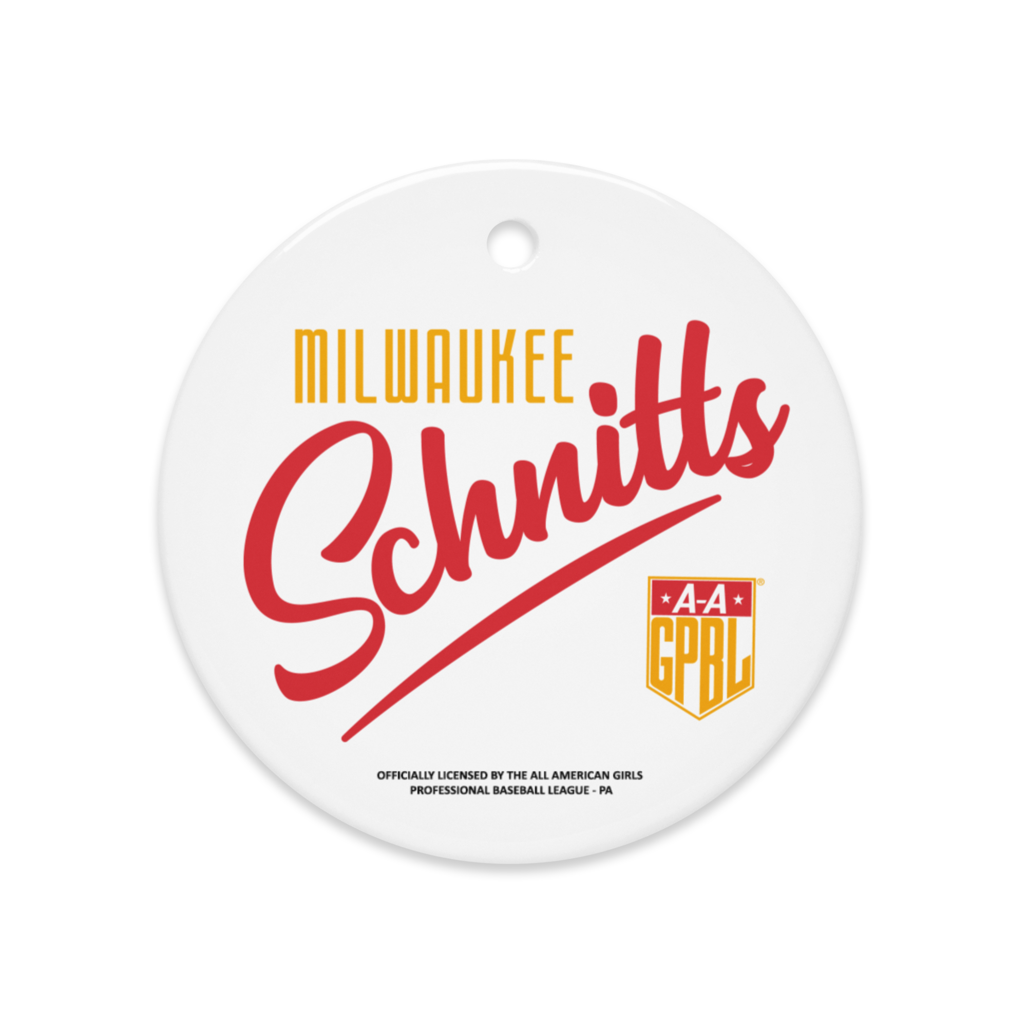 Milwaukee Chicks and Schnitts - Classic Color - Ceramic 2-Sided Ornament