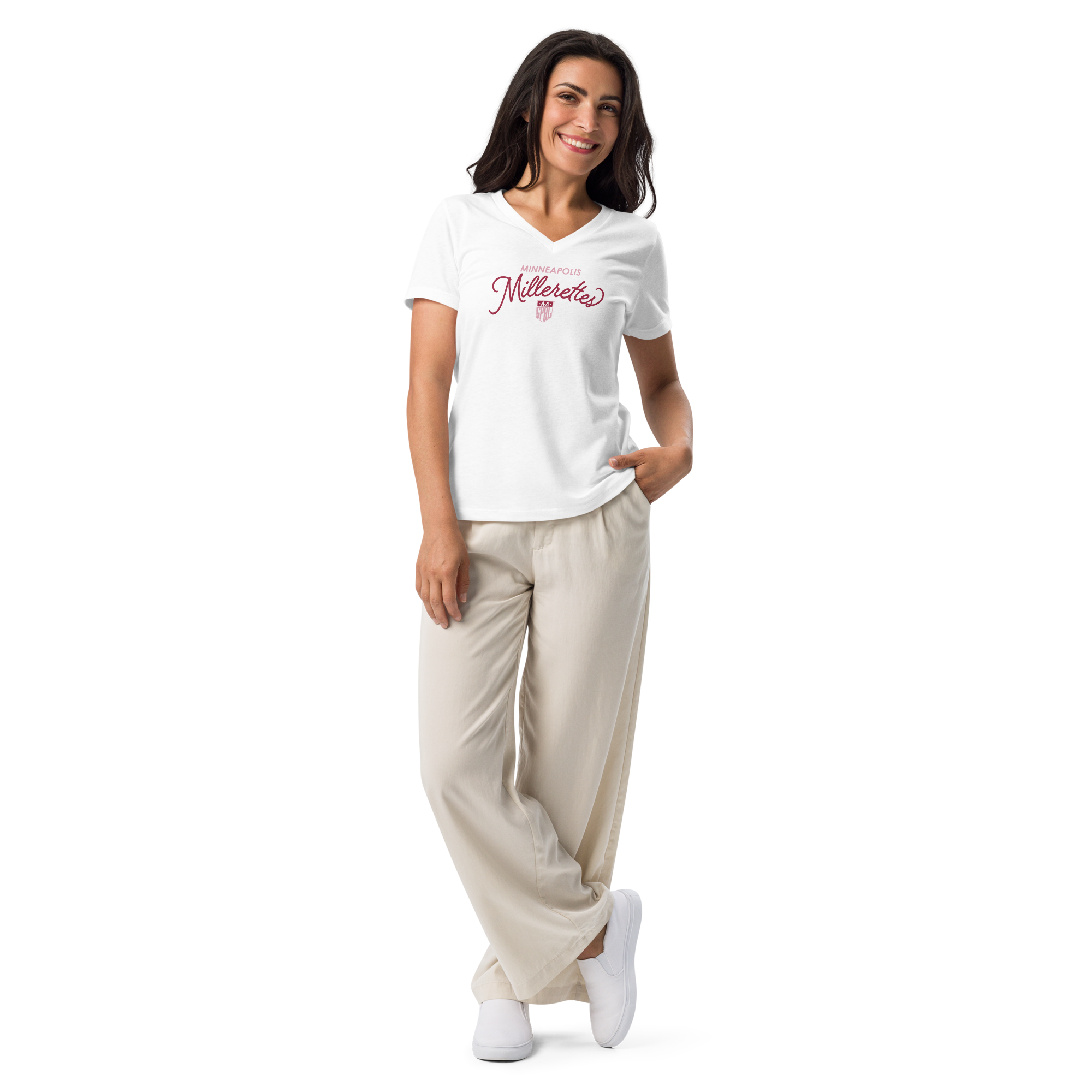 Minneapolis Millerettes - Classic Color - Women’s Relaxed V-Neck