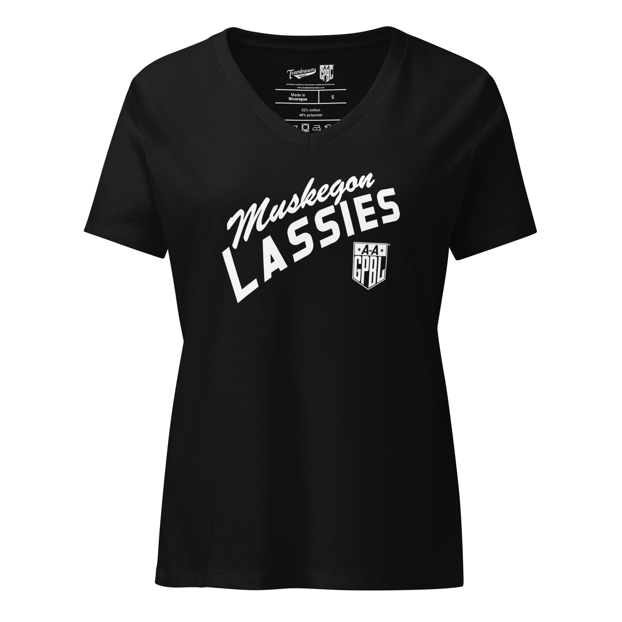 Muskegon Lassies Women’s Relaxed V-Neck | Teambrown