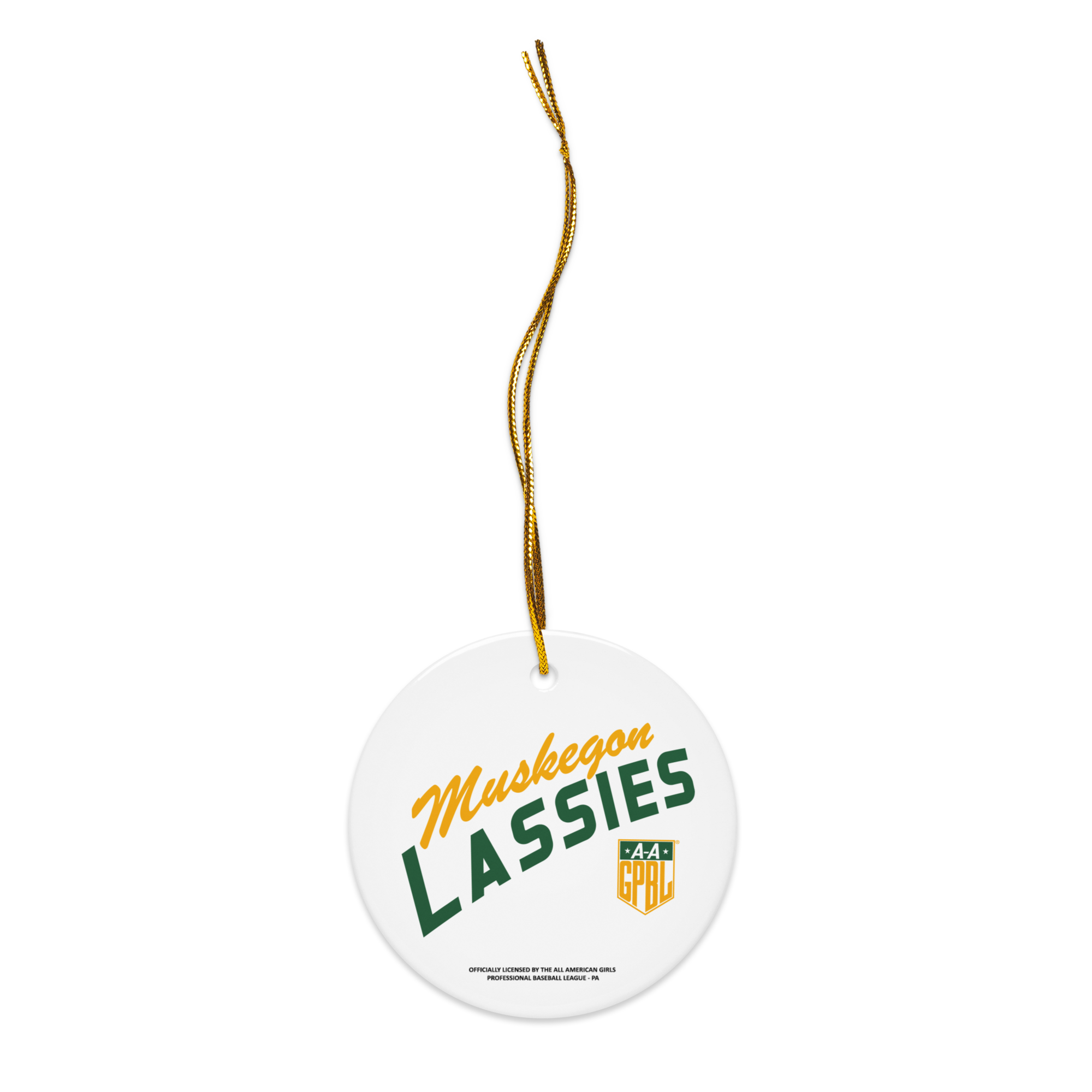 Muskegon Lassies - Classic Color - Ceramic 2-Sided Ornament