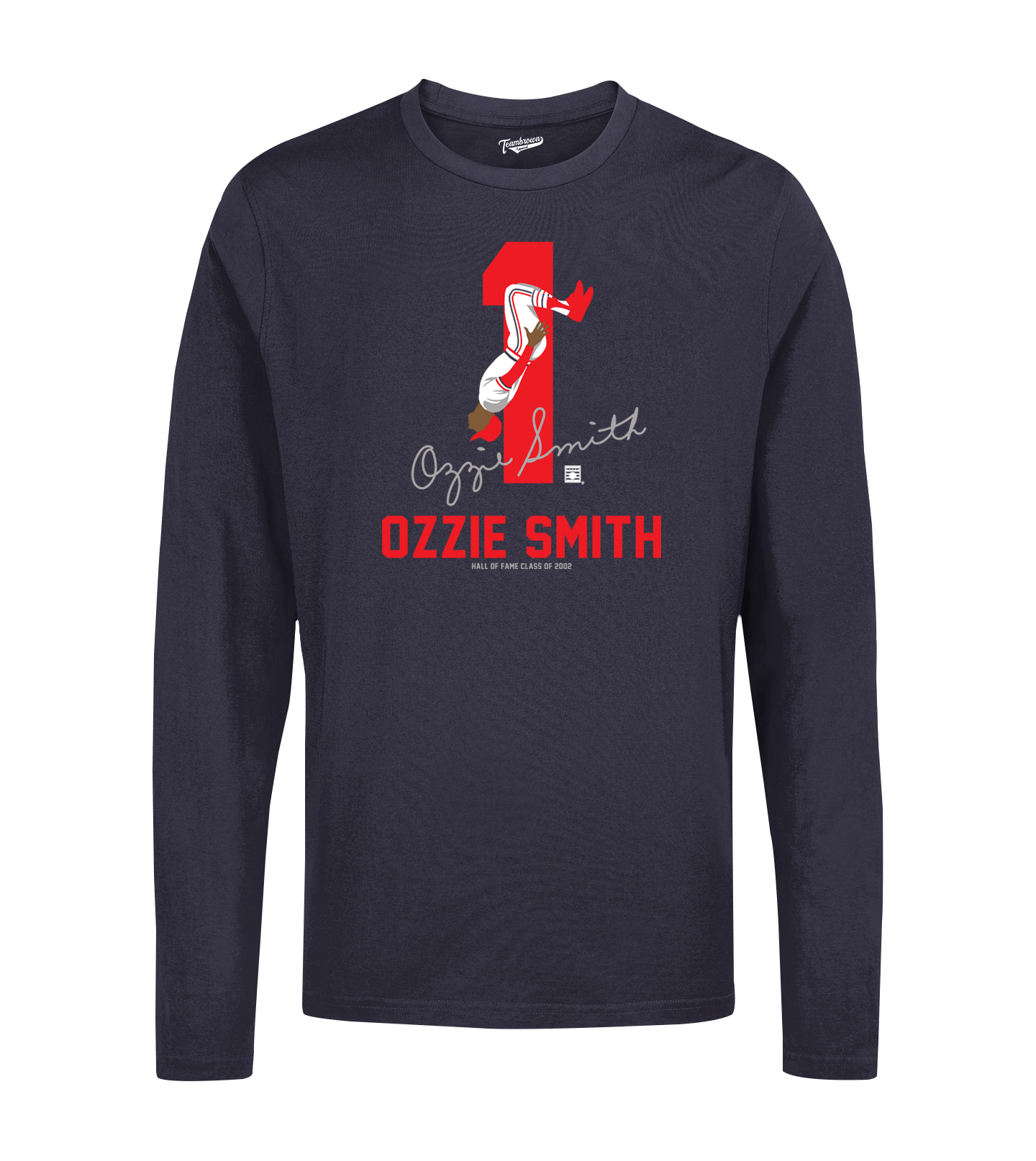 Baseball Hall of Fame Members - Ozzie Smith - Silhouette - Unisex Long Sleeve Shirt