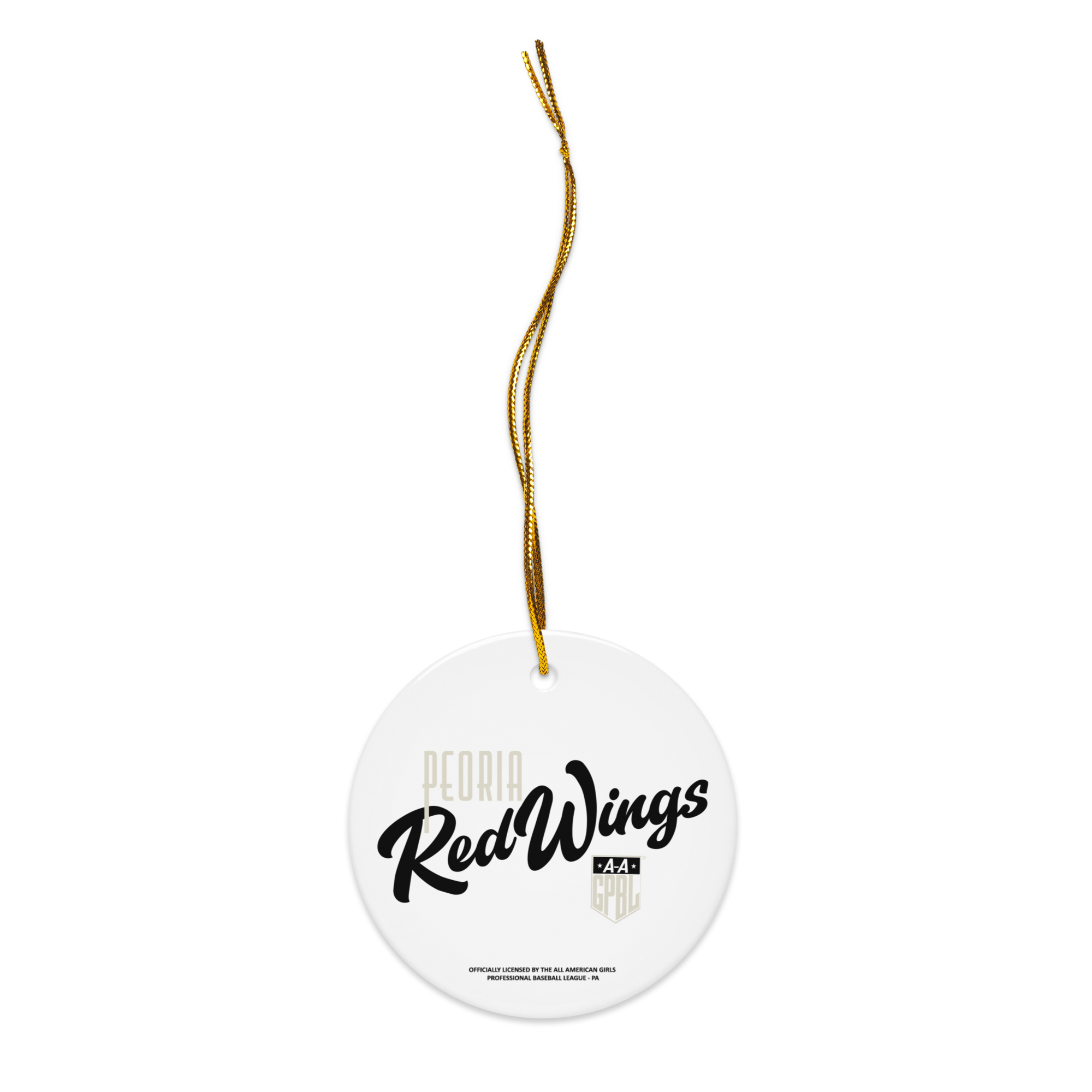 Peoria RedWings - Classic Color - Ceramic 2-Sided Ornament