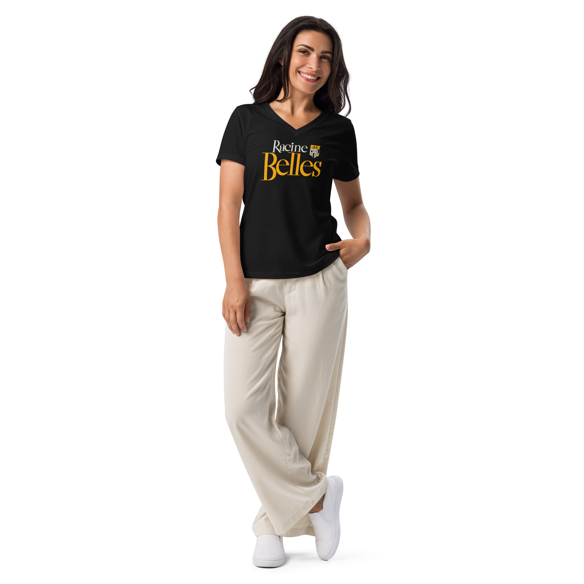 Racine Belles - Classic Color - Women’s Relaxed V-Neck