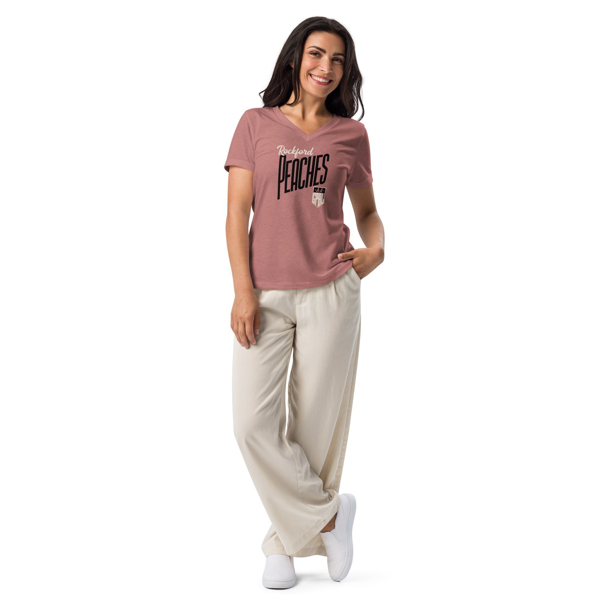 Rockford Peaches - Classic Color - Women’s Relaxed V-Neck