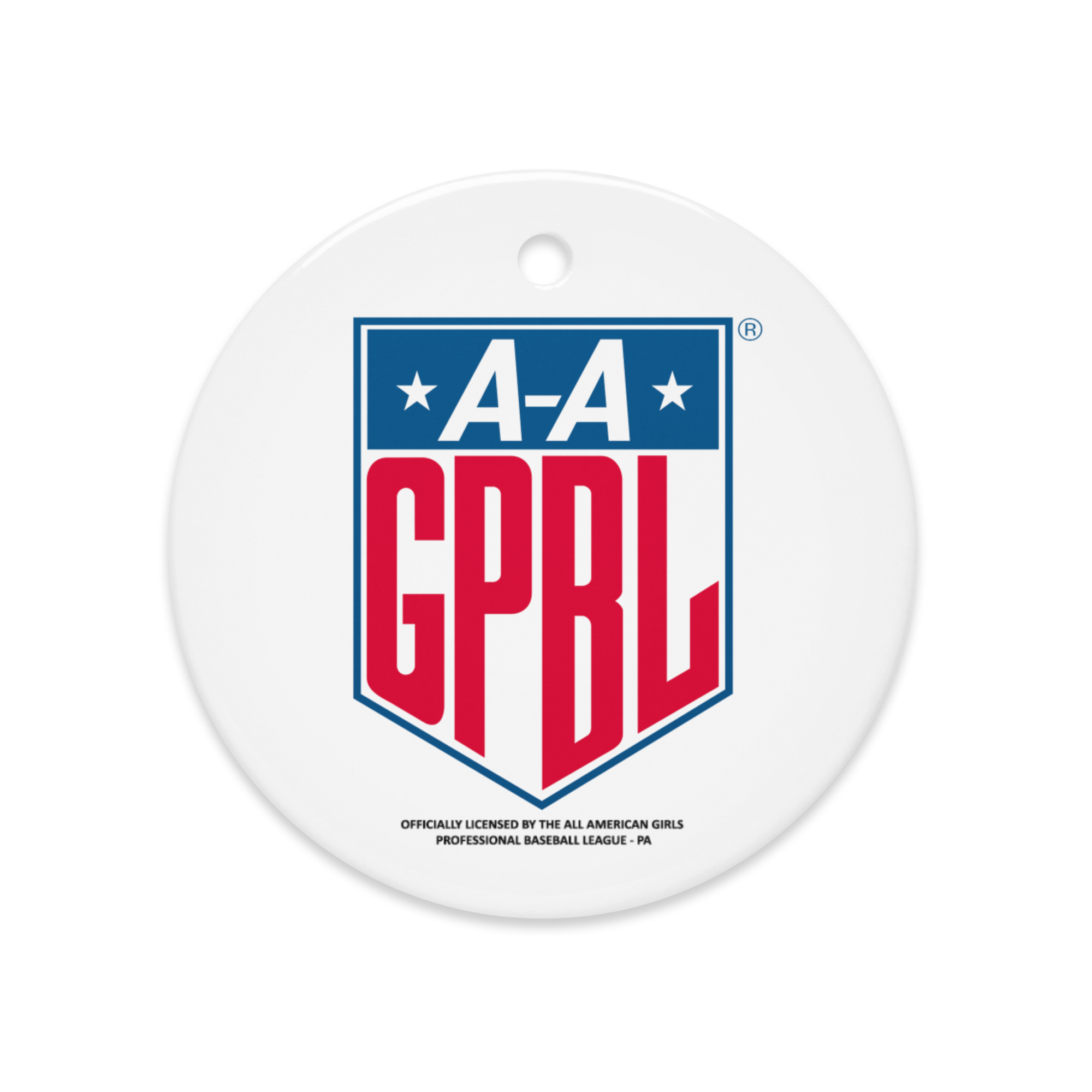 AAGPBL Shield - Ceramic 2-Sided Ornament