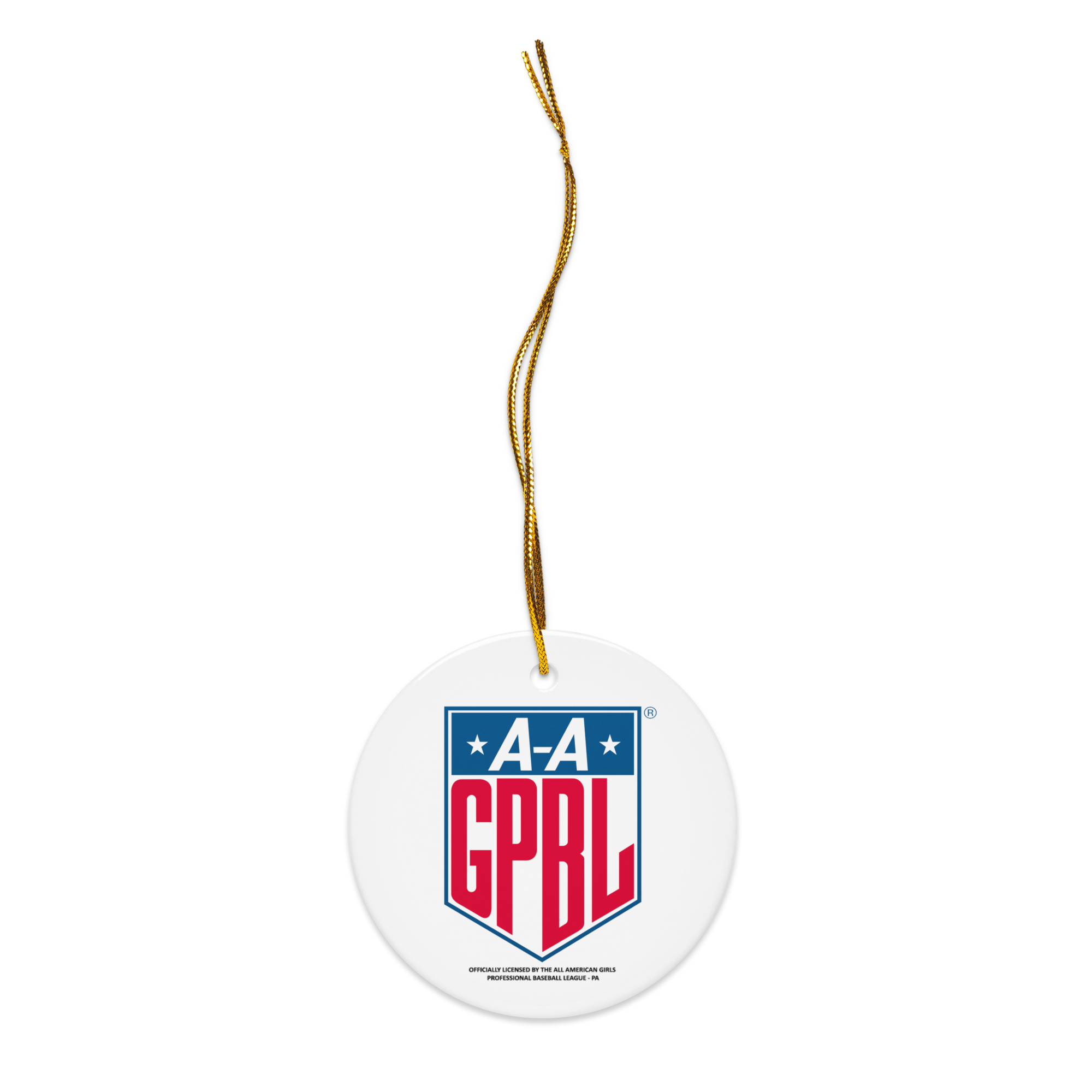 AAGPBL Shield - Ceramic 2-Sided Ornament