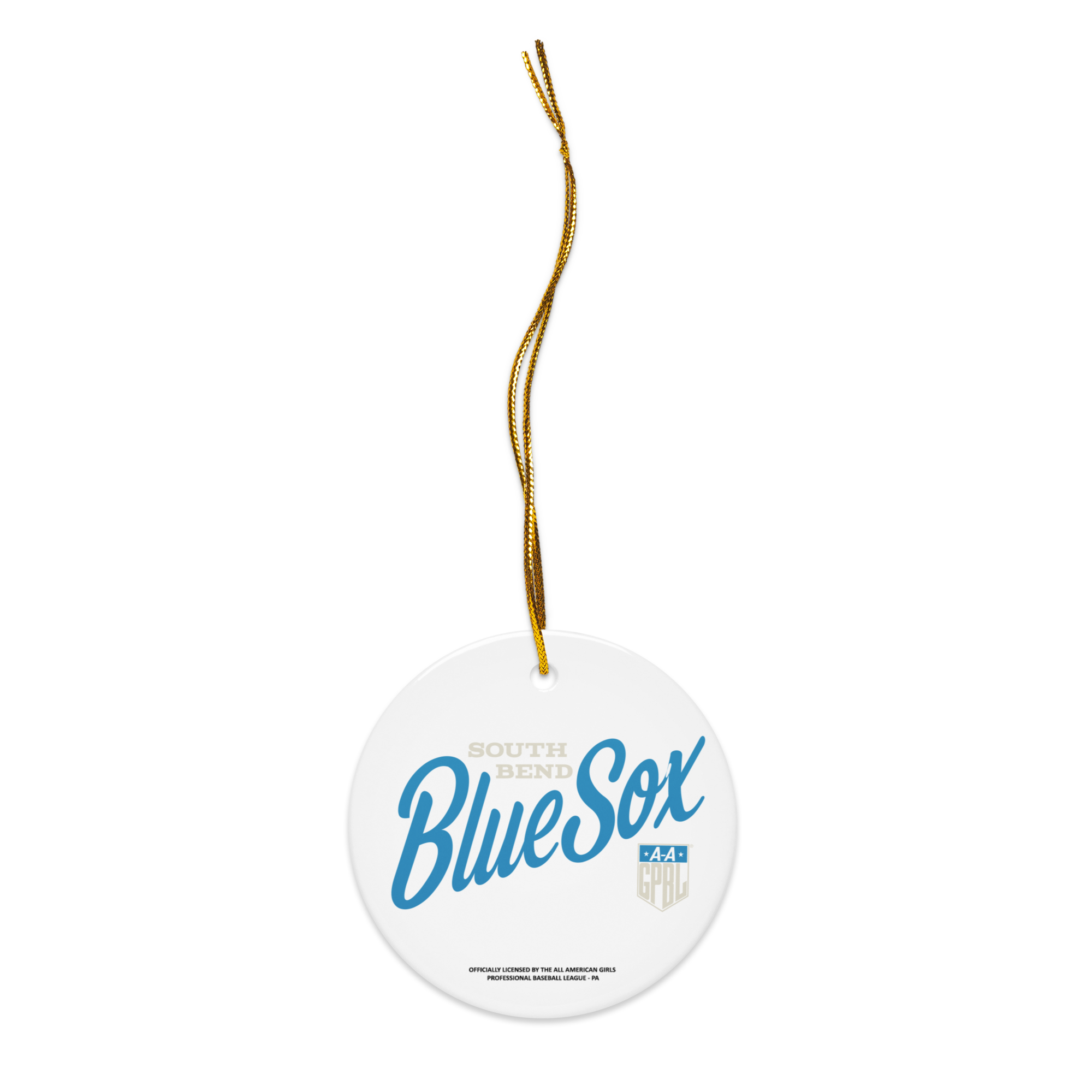 South Bend Blue Sox - Classic Color - Ceramic 2-Sided Ornament