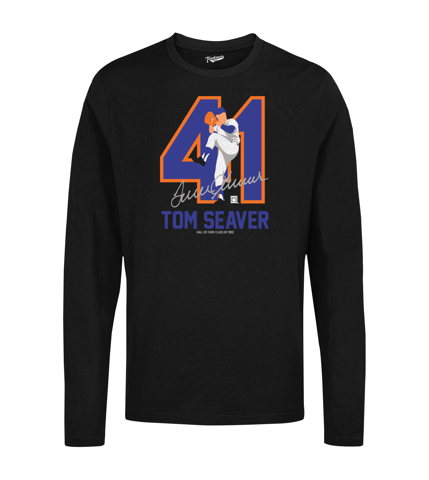 Baseball Hall of Fame Members - Tom Seaver - Silhouette - Unisex Long Sleeve Shirt