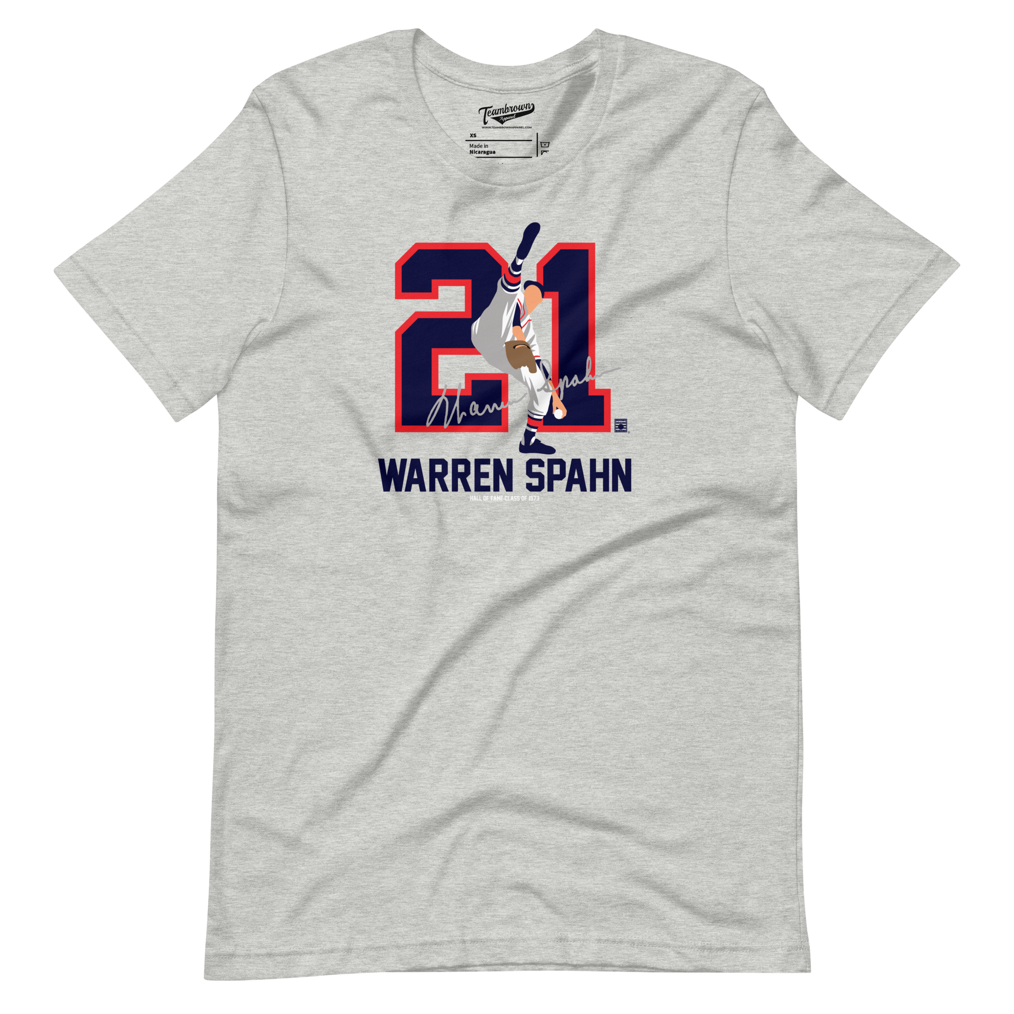 Baseball Hall of Fame Members - Warren Spahn - Silhouette - Unisex T-Shirt