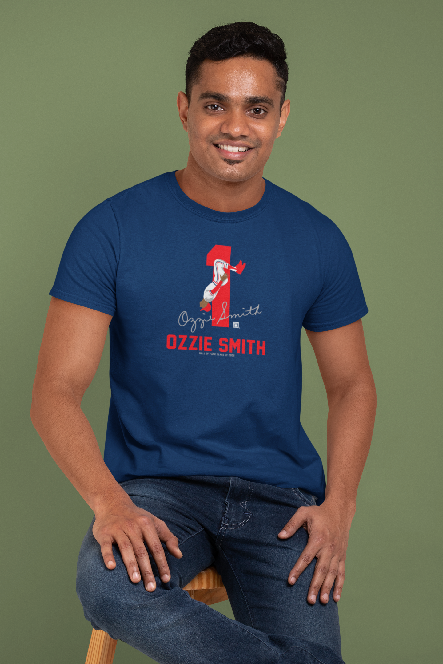 Baseball Hall of Fame Members - Ozzie Smith - Silhouette - Unisex T-Shirt