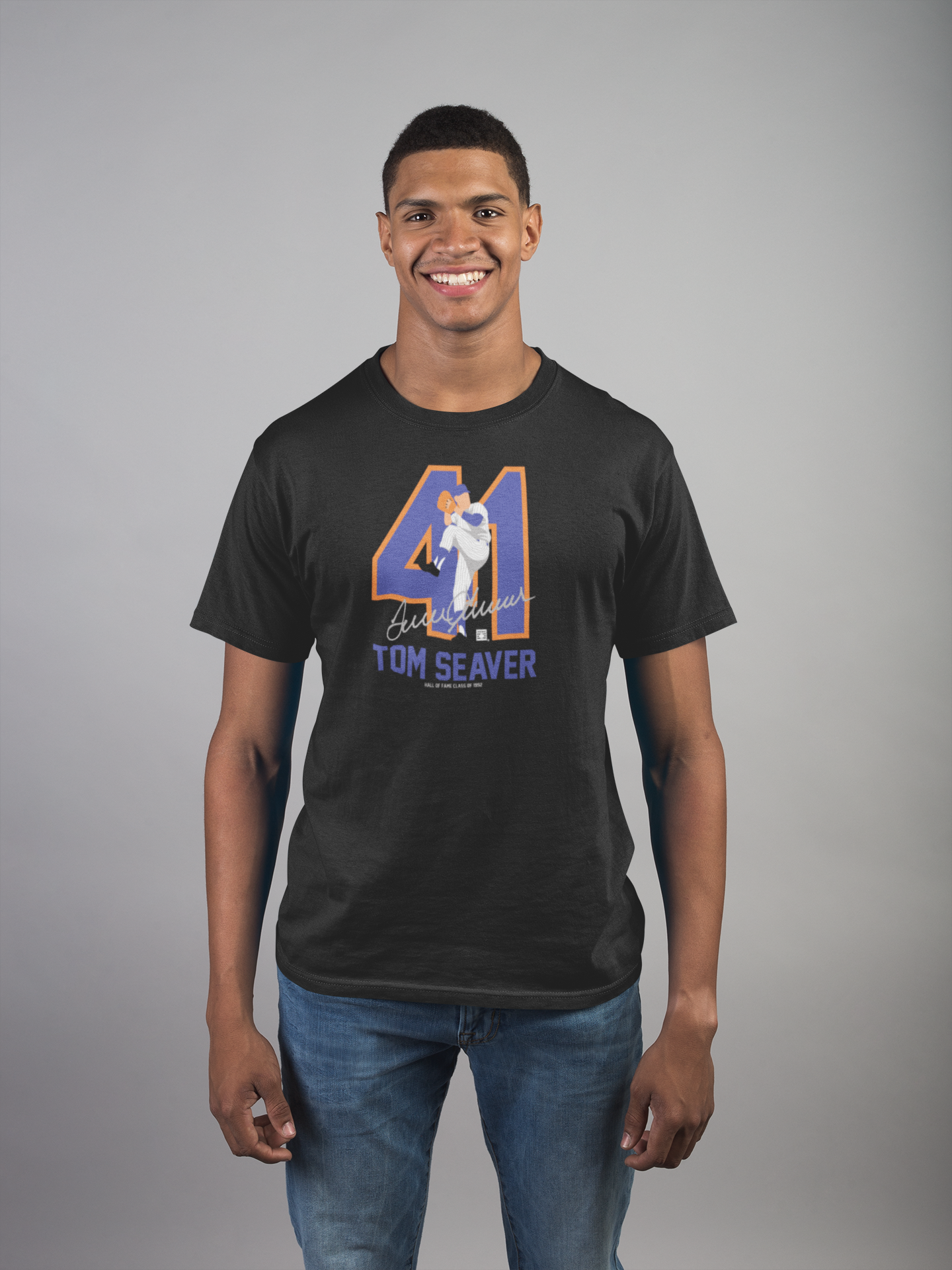 Baseball Hall of Fame Members - Tom Seaver - Silhouette - Unisex T-Shirt