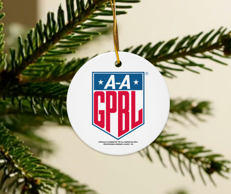 AAGPBL Shield - Ceramic 2-Sided Ornament