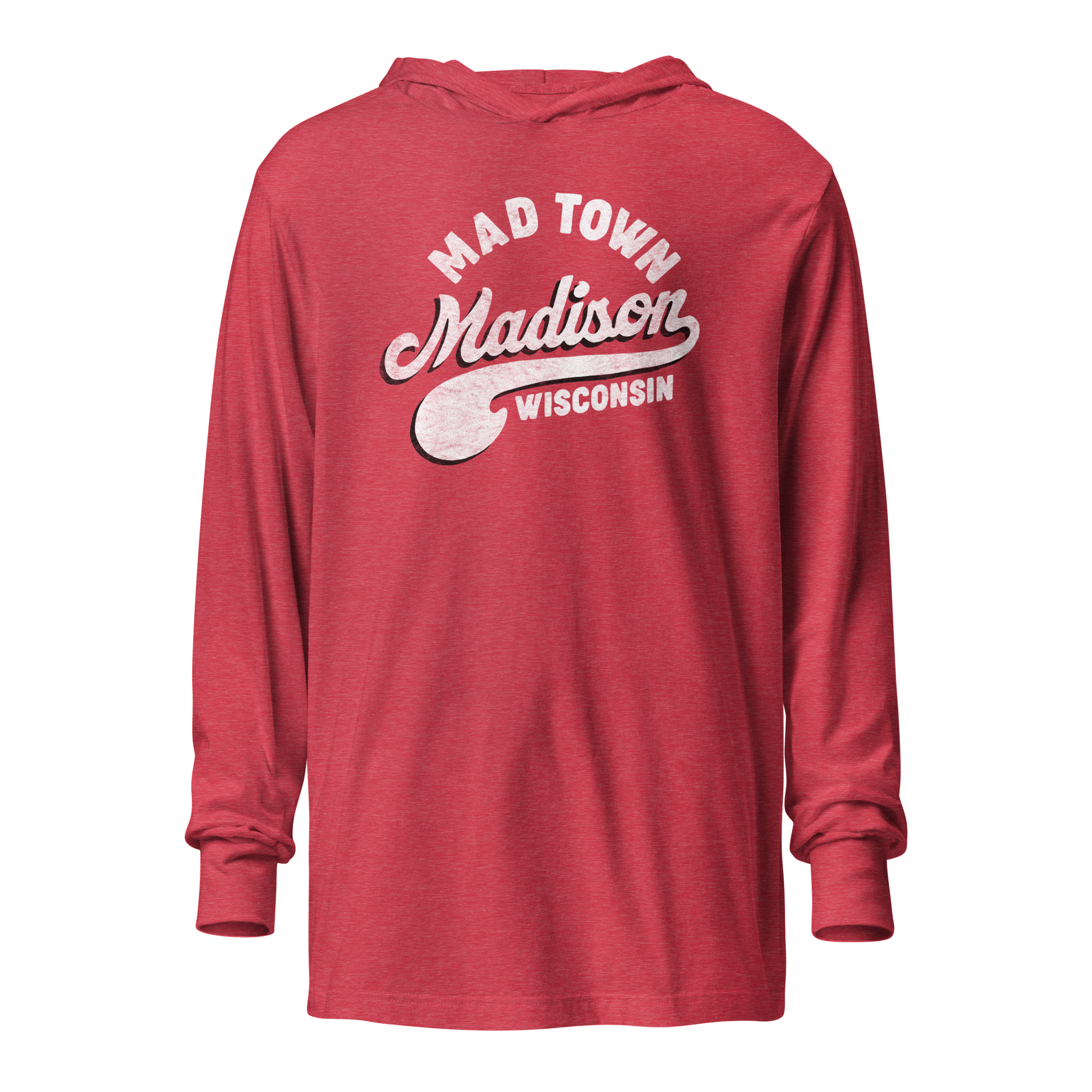 Madison, WI (College Town) - Hooded Long Sleeve T-Shirt