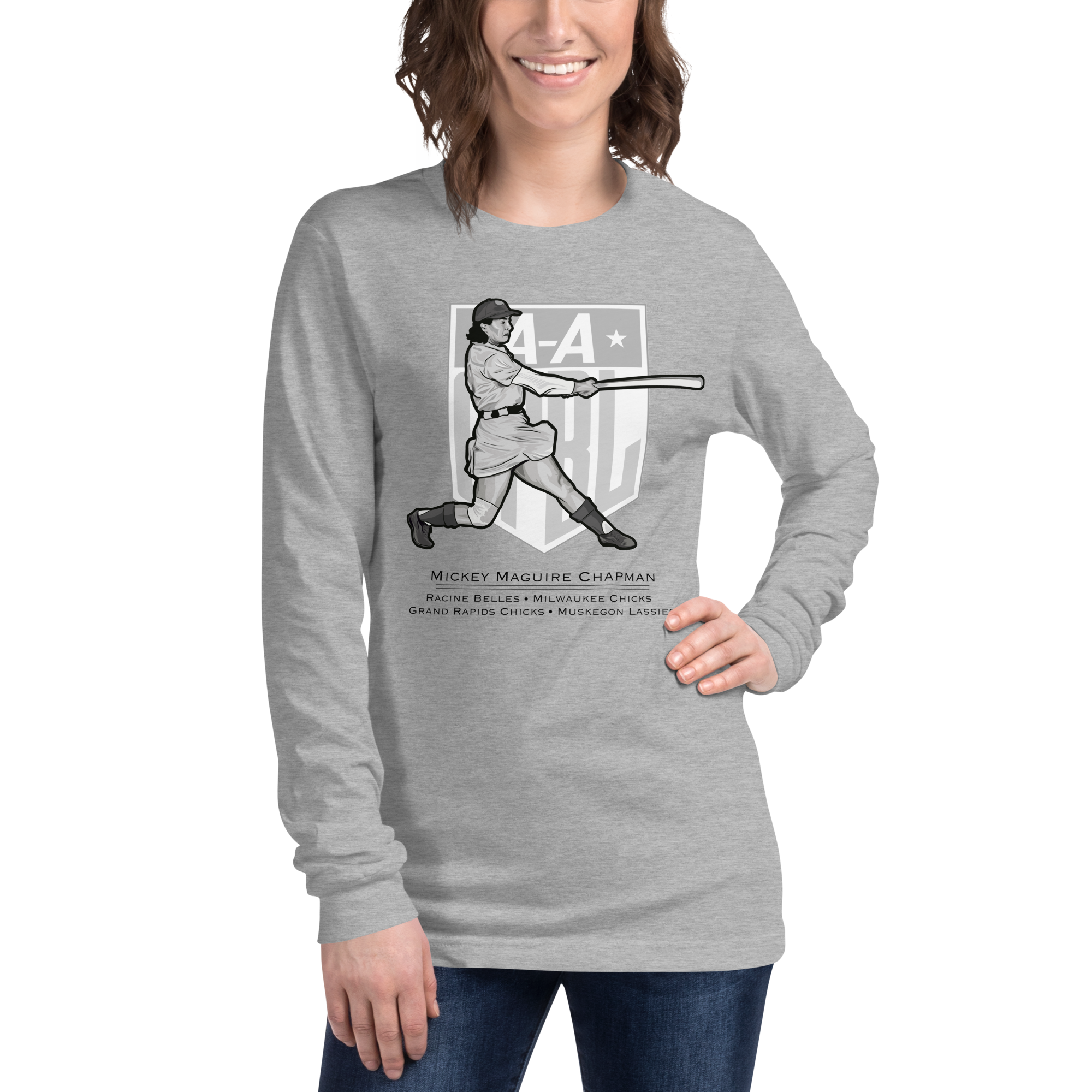 Legends - Mickey Maguire Chapman - AAGPBL - Unisex Long Sleeve Shirt