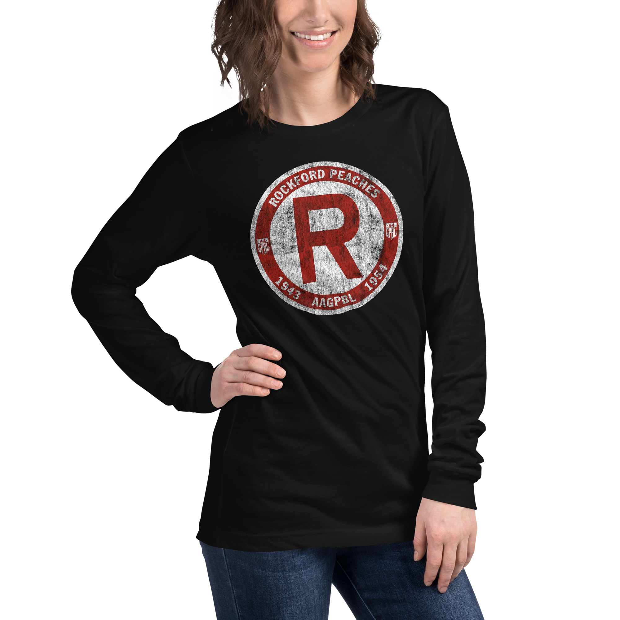 Rockford Peaches '43-'54 - Unisex Long Sleeve Crew T-Shirt