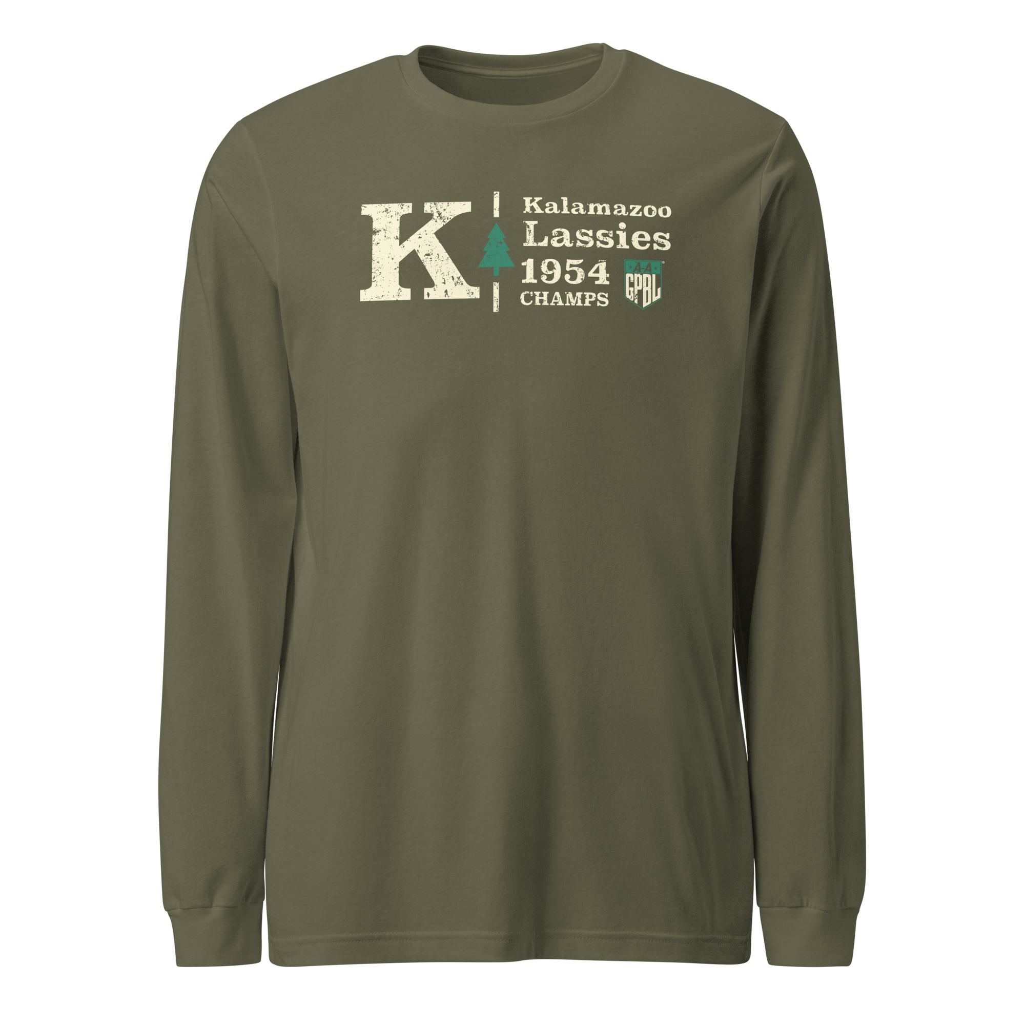 Kalamazoo Lassies Champions - Unisex Long Sleeve Crew T-Shirt