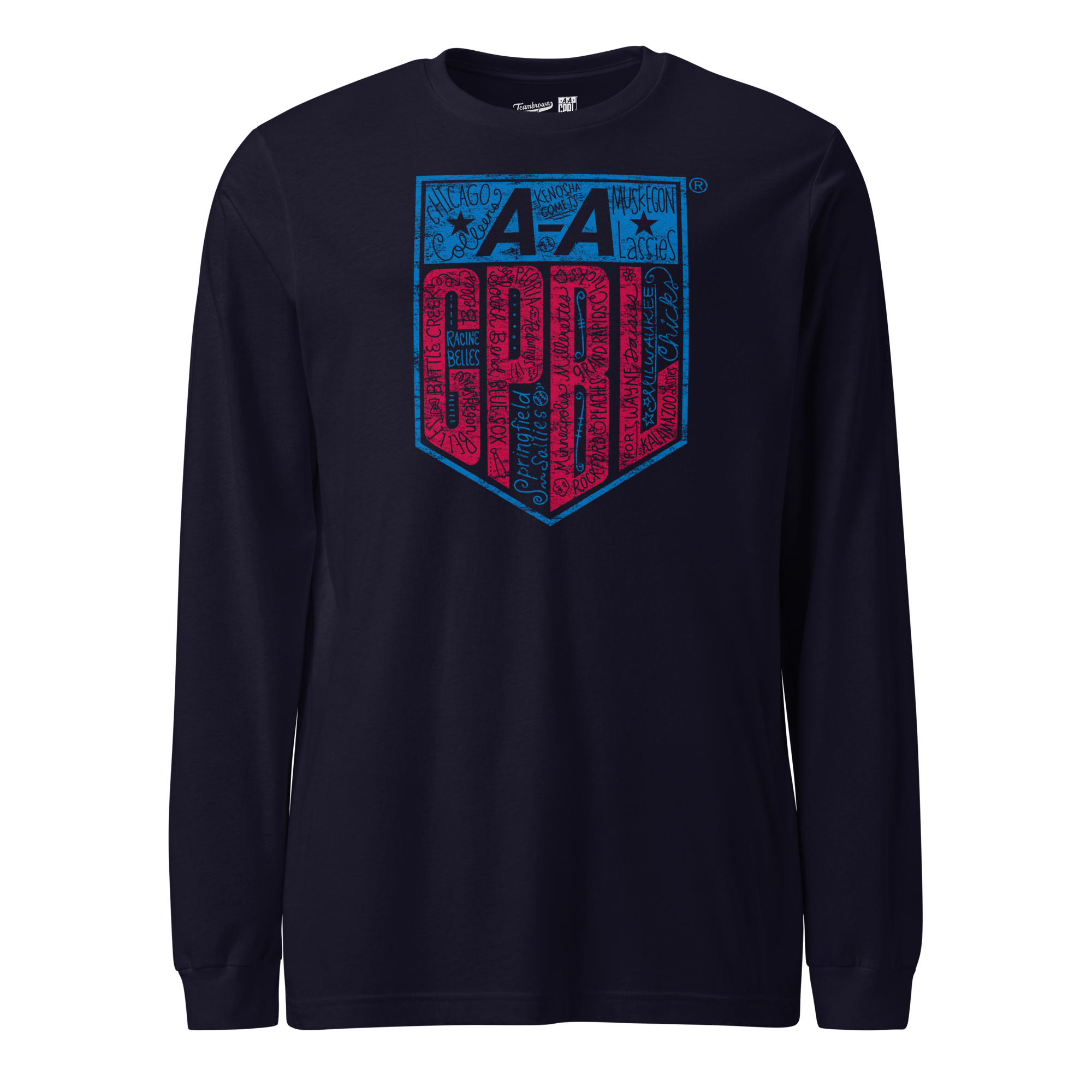 AAGPBL Shield 1943-1954 - Unisex Long Sleeve Crew T-Shirt