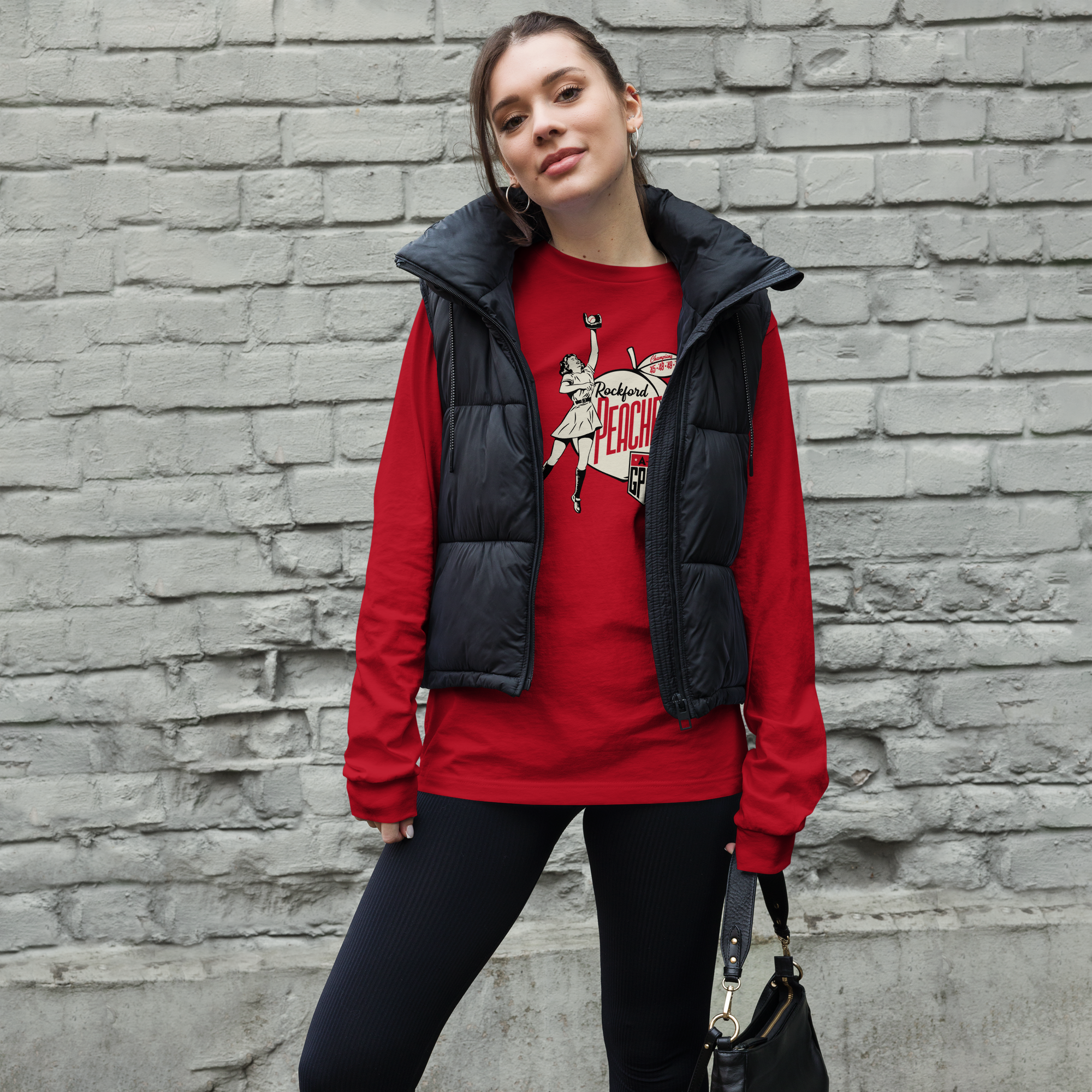 Diamond - Rockford Peaches - Unisex Long Sleeve Crew T-Shirt