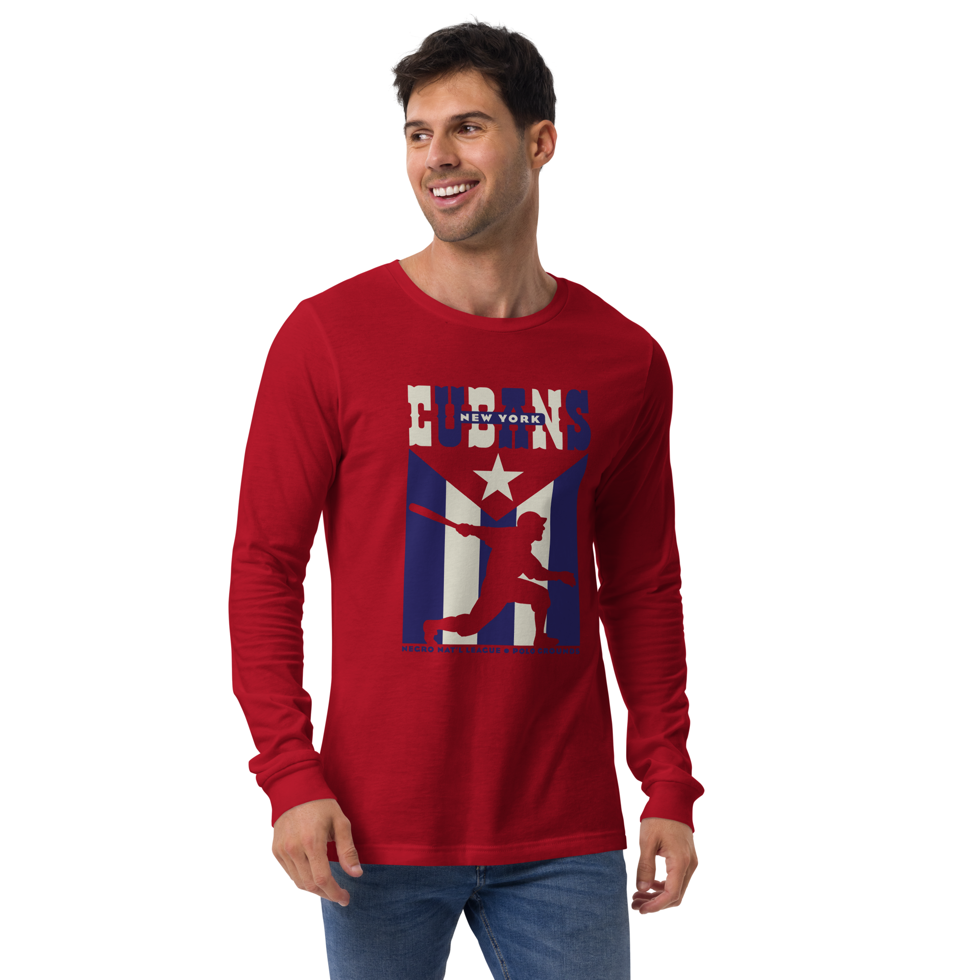 NNL New York Cubans - Unisex Long Sleeve Crew T-Shirt
