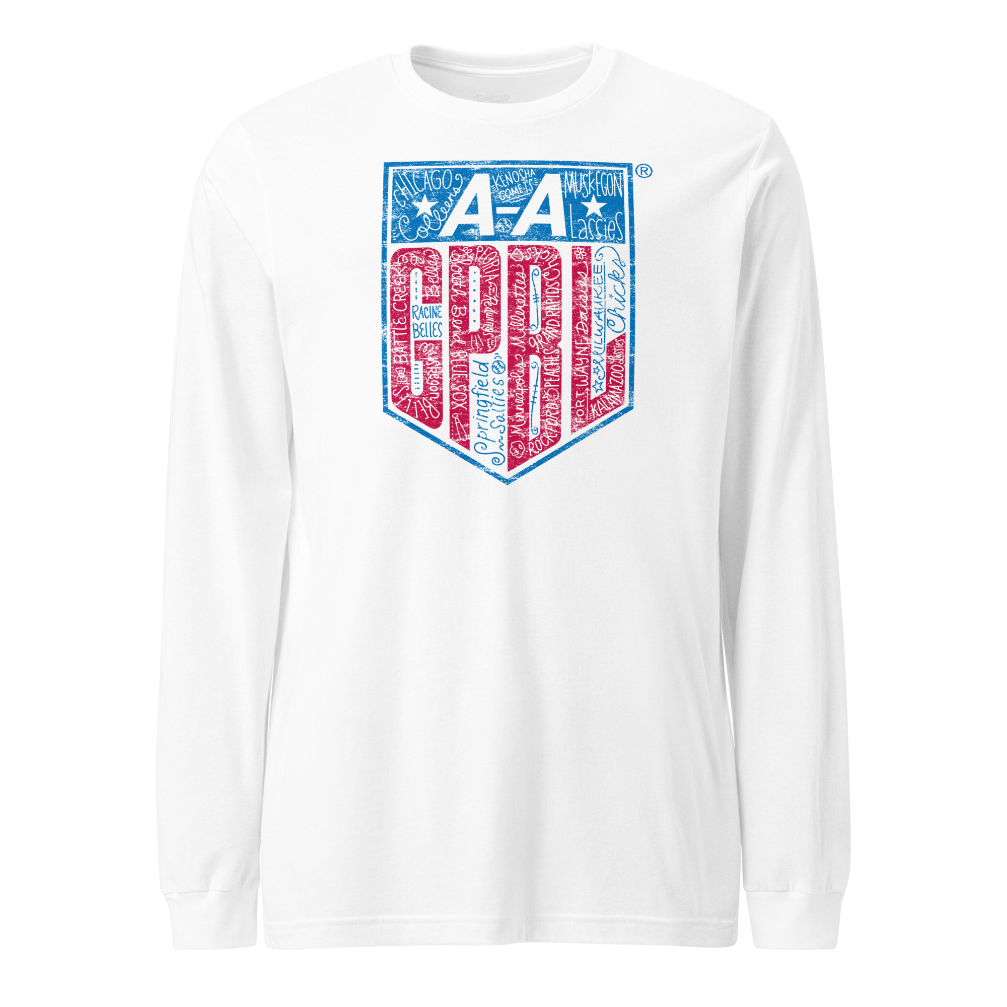 AAGPBL Shield 1943-1954 - Unisex Long Sleeve Crew T-Shirt