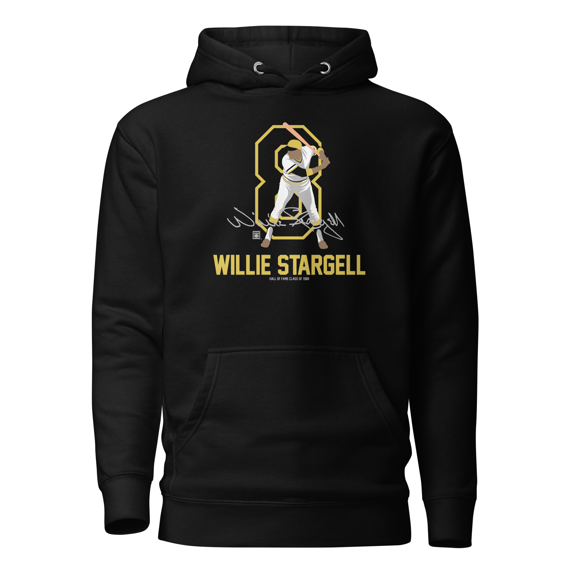 Baseball Hall of Fame Members - Willie Stargell - Silhouette - Unisex Premium Hoodie