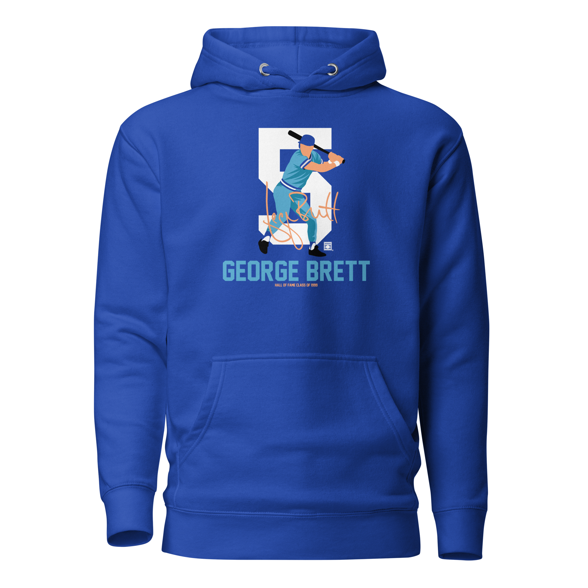 Baseball Hall of Fame Members - George Brett - Silhouette - Unisex Premium Hoodie