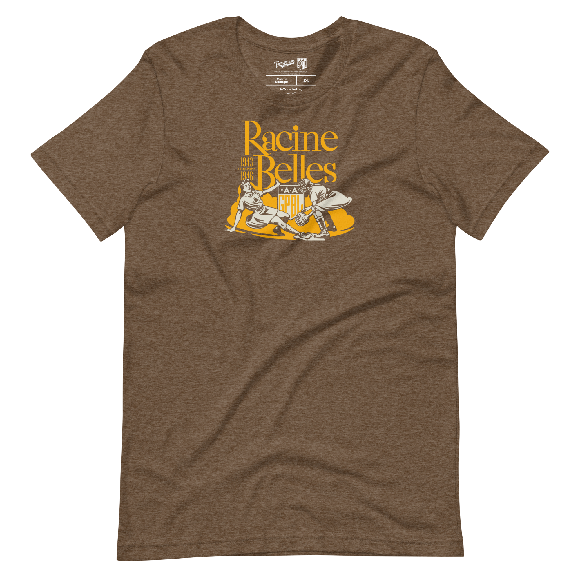 Diamond - Racine Belles - Unisex Heather Brown T-Shirt
