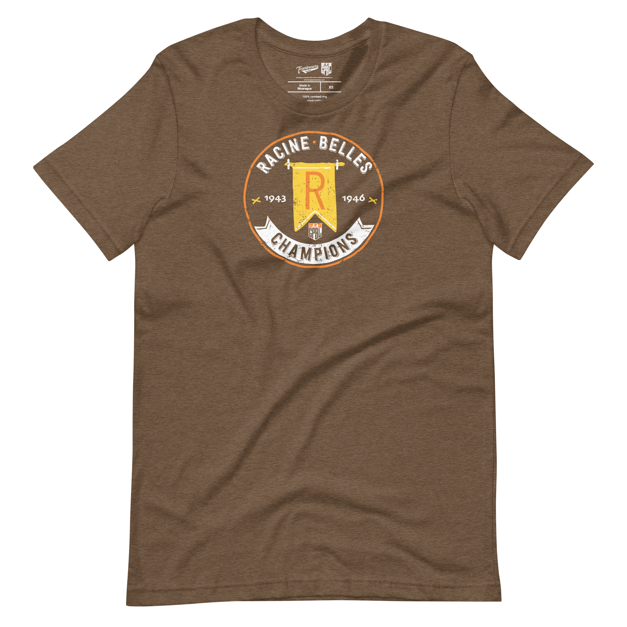 Racine Belles Champions - Unisex Heather Brown T-Shirt