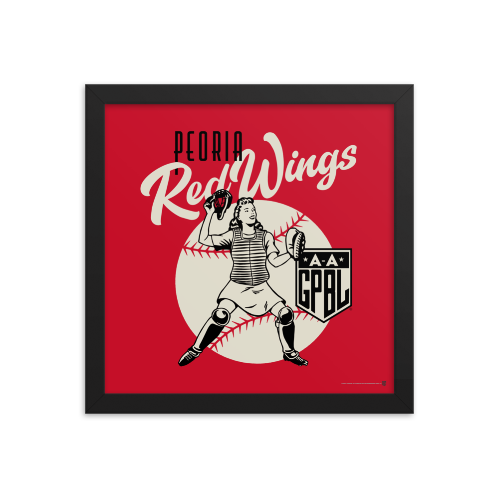 WOTD Peoria Redwings - Giclée-Print Framed | Officially Licensed - AAGPBL