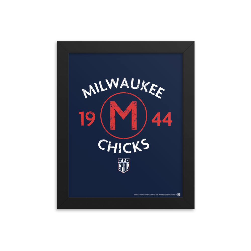 Milwaukee Chicks Champions - Giclée-Print Framed | Officially Licensed - AAGPBL