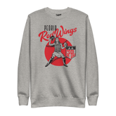 Diamond - Peoria Redwings - Unisex Fleece Pullover Crewneck | Officially Licensed - AAGPBL