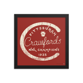 Pittsburgh Crawfords 1935 Champions - Giclée-Print Framed | Officially Licensed - NLBM
