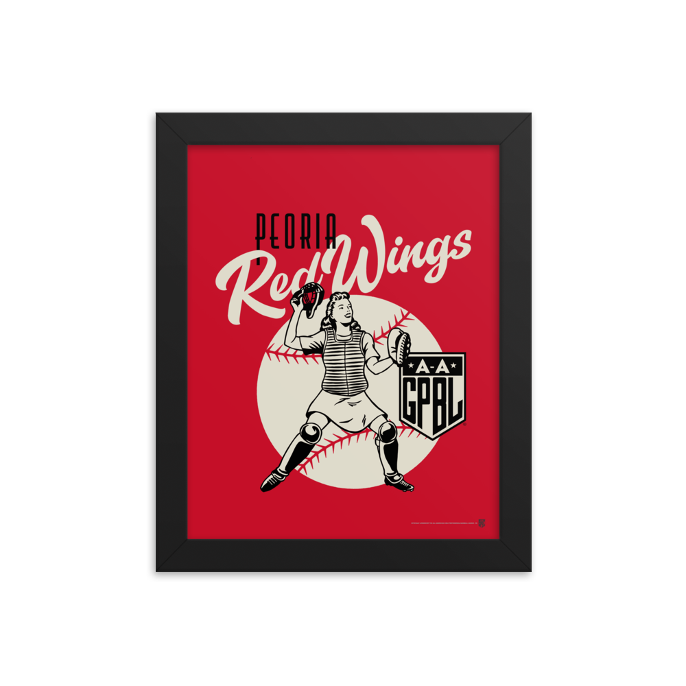 WOTD Peoria Redwings - Giclée-Print Framed | Officially Licensed - AAGPBL