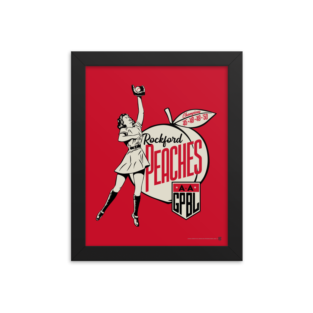 WOTD Rockford Peaches - Giclée-Print Framed | Officially Licensed - AAGPBL