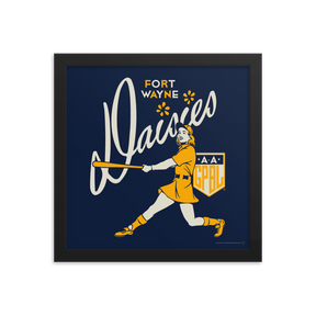 WOTD Fort Wayne Daisies - Giclée-Print Framed | Officially Licensed - AAGPBL