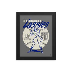 WOTD Kalamazoo Lassies - Giclée-Print Framed | Officially Licensed - AAGPBL