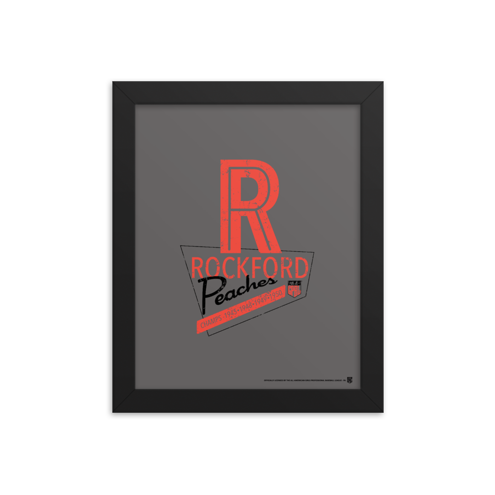 Rockford Peaches Champions - Giclée-Print Framed | Officially Licensed - AAGPBL