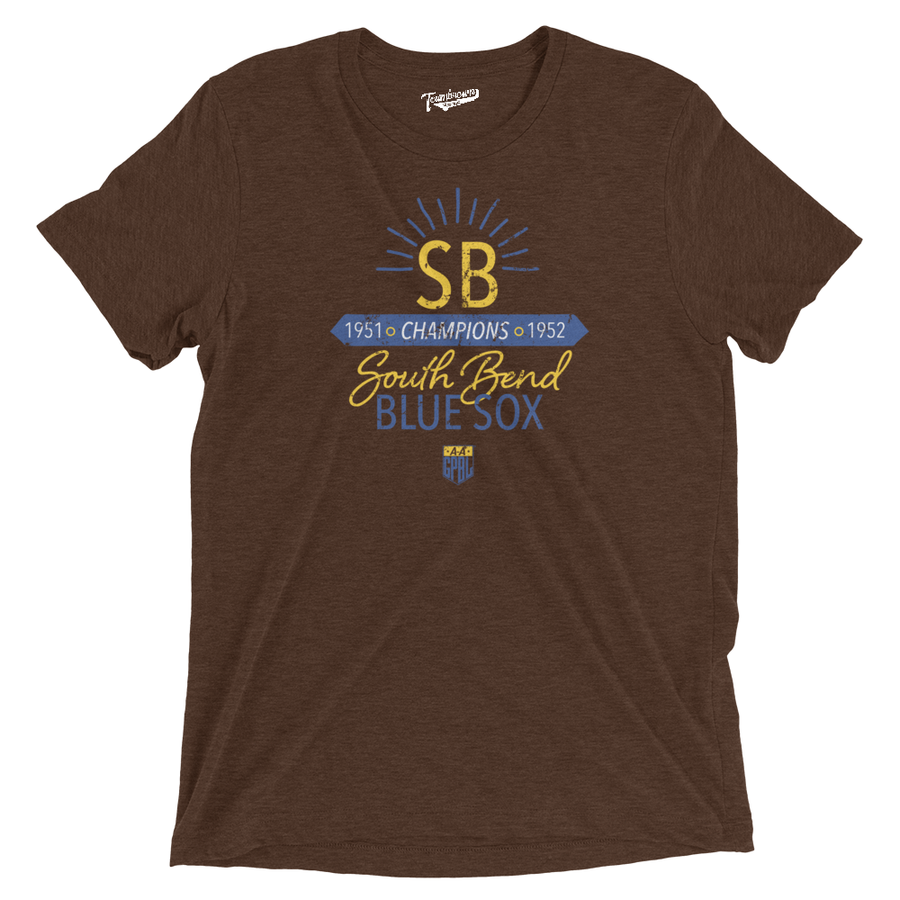 South Bend Blue Sox Champions - Triblend Unisex T-Shirt | Officially Licensed - AAGPBL