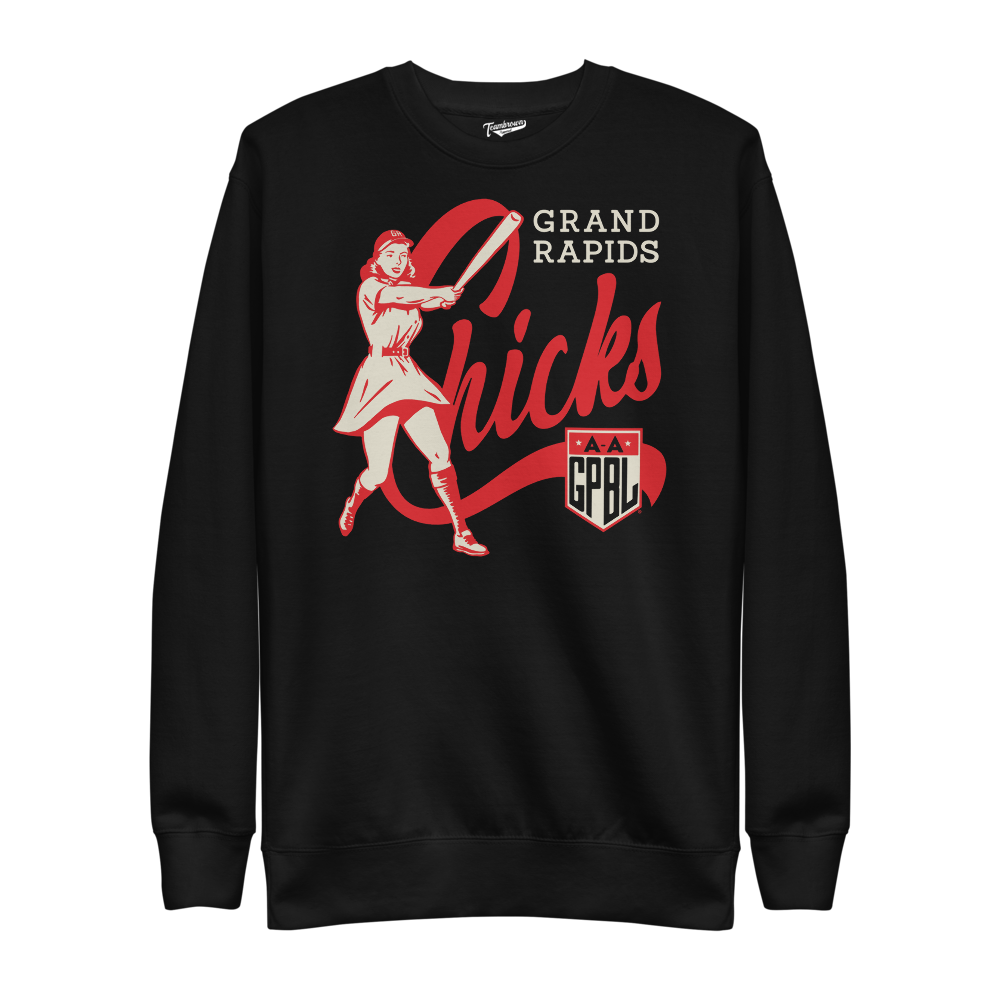 Diamond - Grand Rapids Chicks - Unisex Fleece Pullover Crewneck | Officially Licensed - AAGPBL