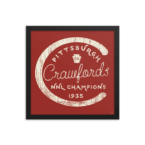 Pittsburgh Crawfords 1935 Champions - Giclée-Print Framed | Officially Licensed - NLBM