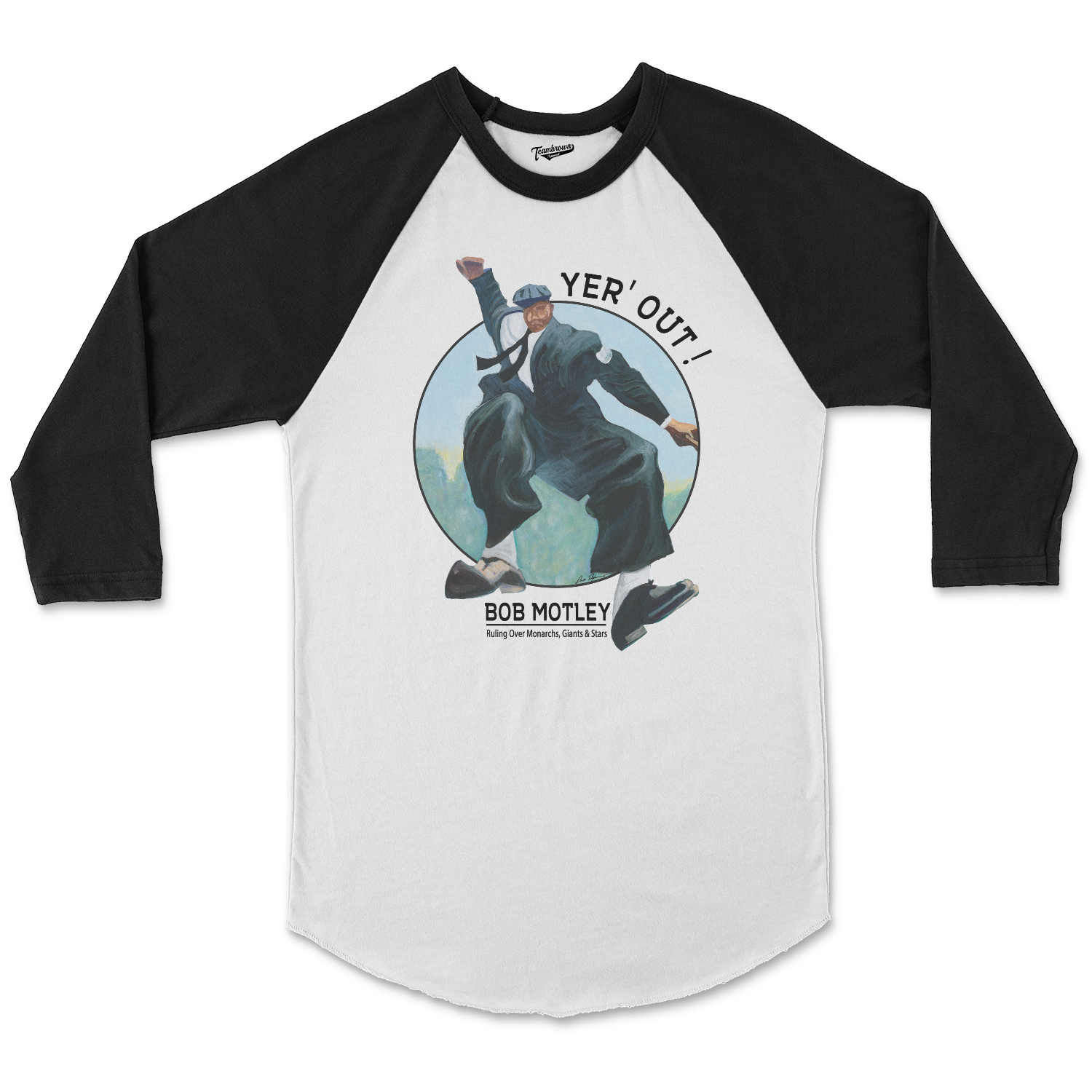 Bob Motley - Yer' Out! - Unisex Baseball Shirt | Officially Licensed - YABBA BIRI PRODUCTIONS, INC.