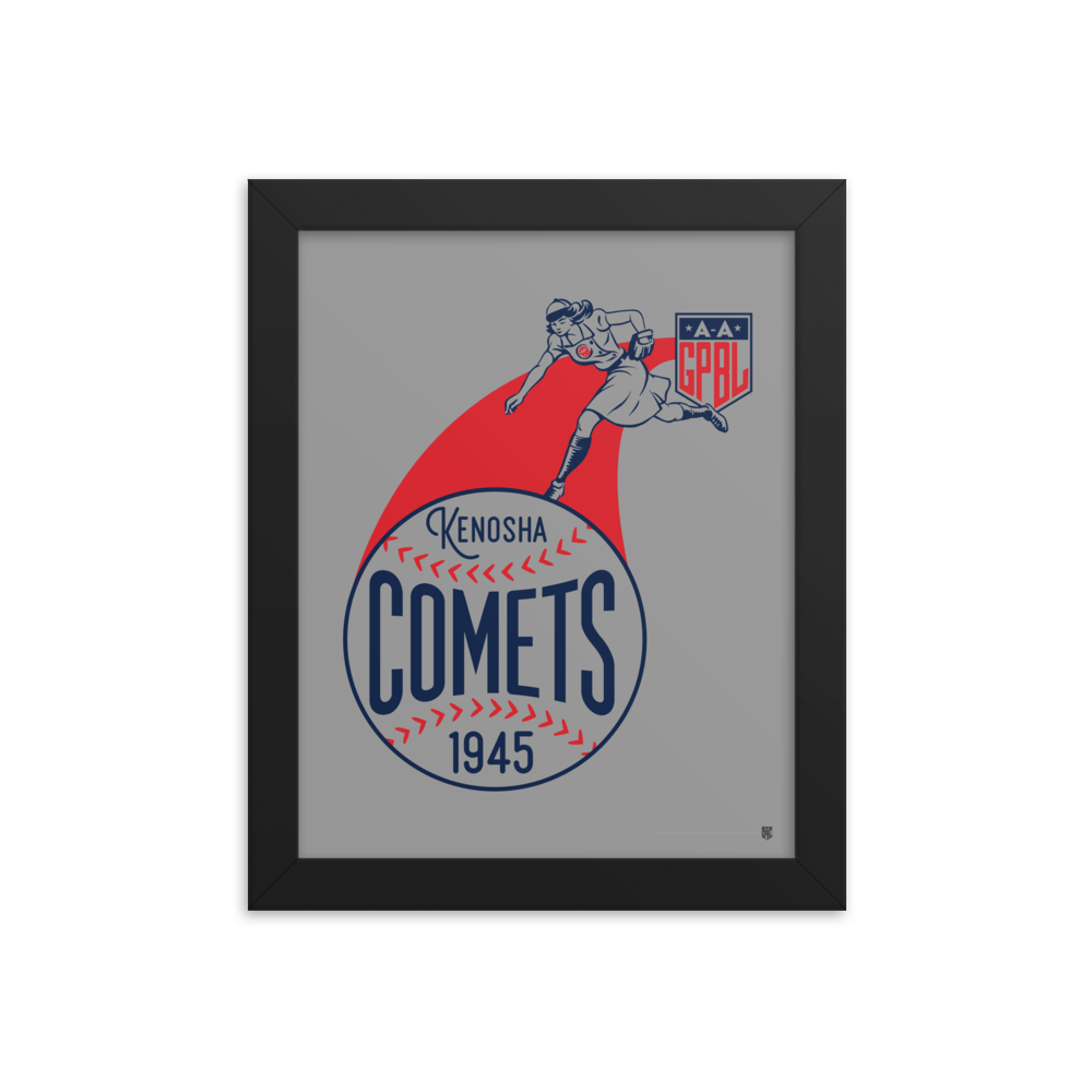 WOTD Kenosha Comets - Giclée-Print Framed | Officially Licensed - AAGPBL