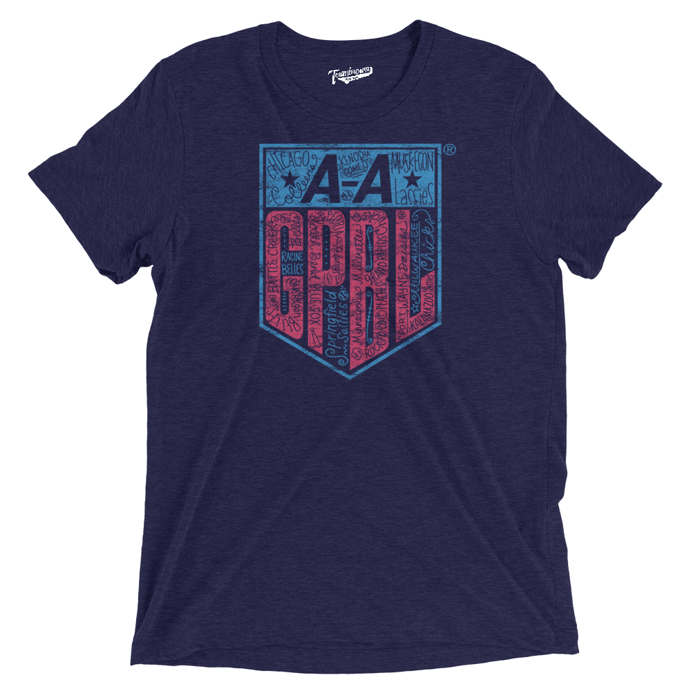AAGPBL 1943 - 1954 - Triblend Unisex T-Shirt | Officially Licensed - AAGPBL