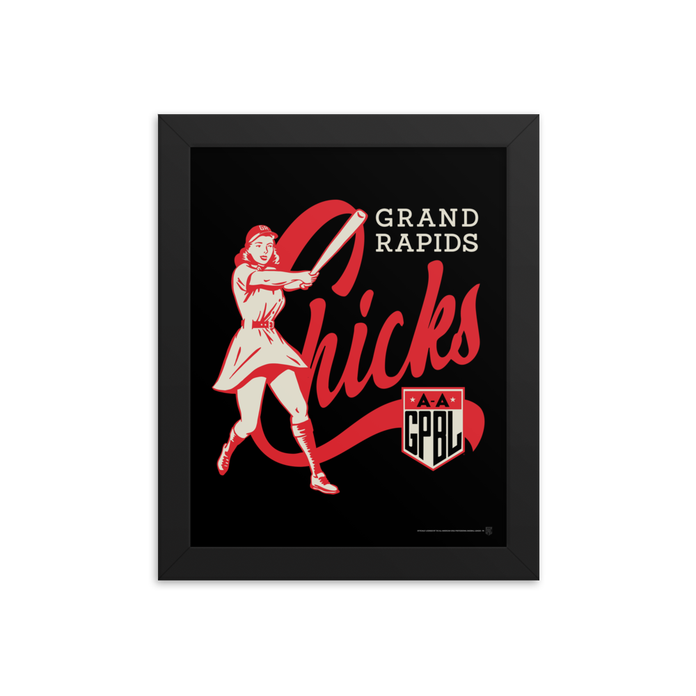 WOTD Grand Rapids Chicks - Giclée-Print Framed | Officially Licensed - AAGPBL